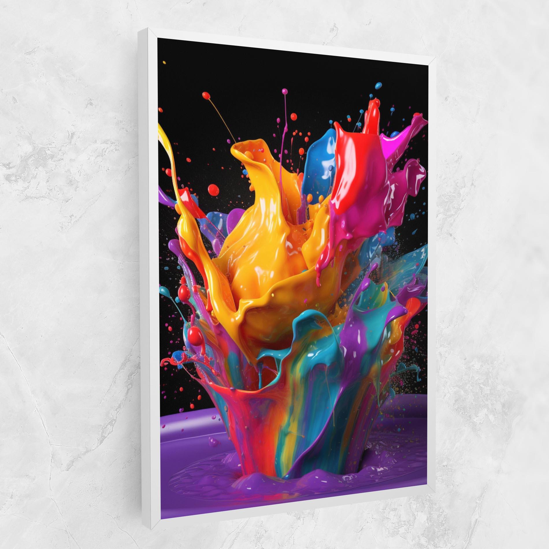 Vászonkép Brightly Color Splashing mockup 1