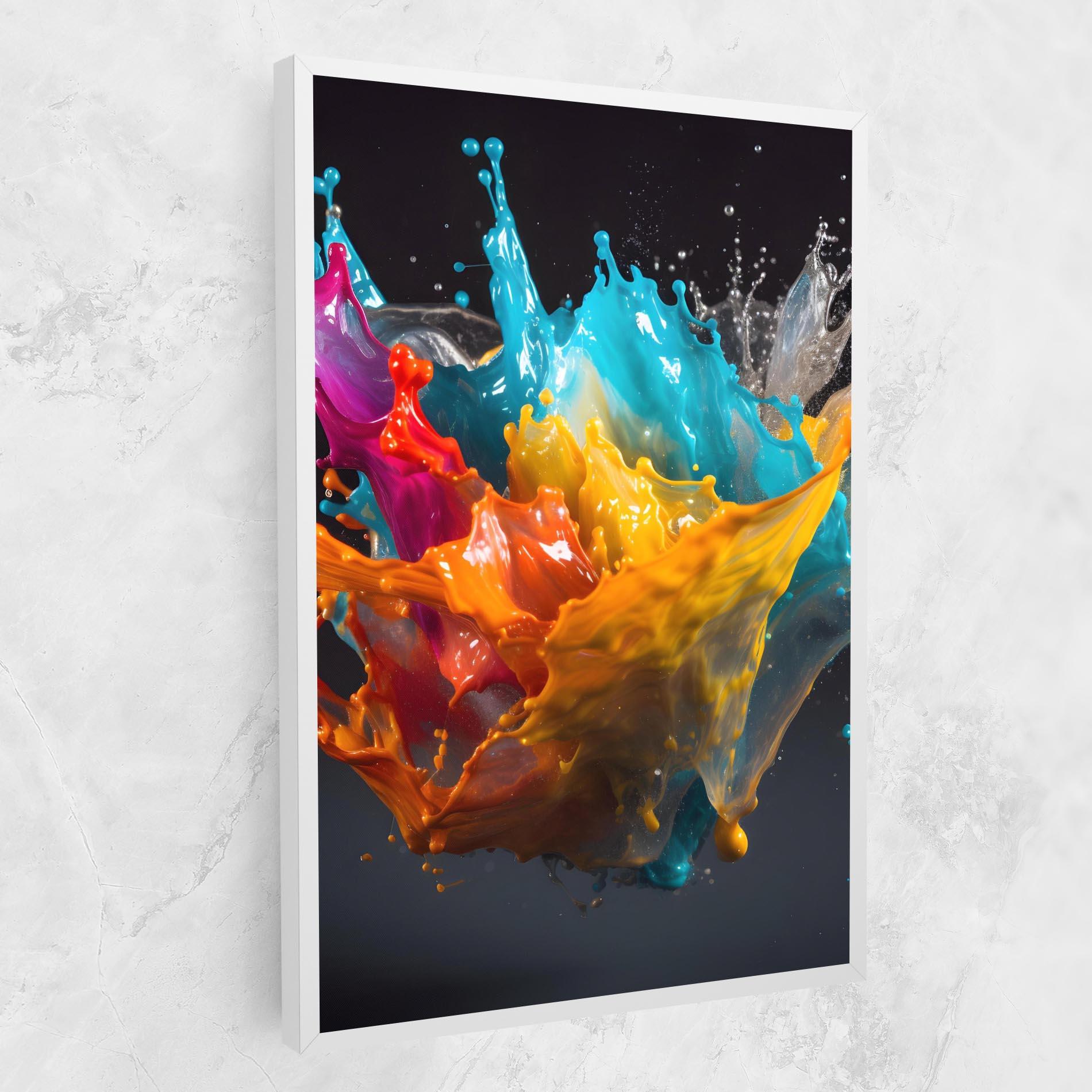 Vászonkép Colorful Splash Floating mockup 1