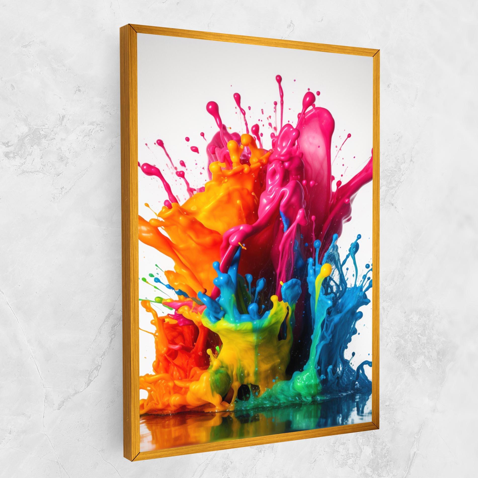 Vászonkép Colorful Explosion Paint mockup 1