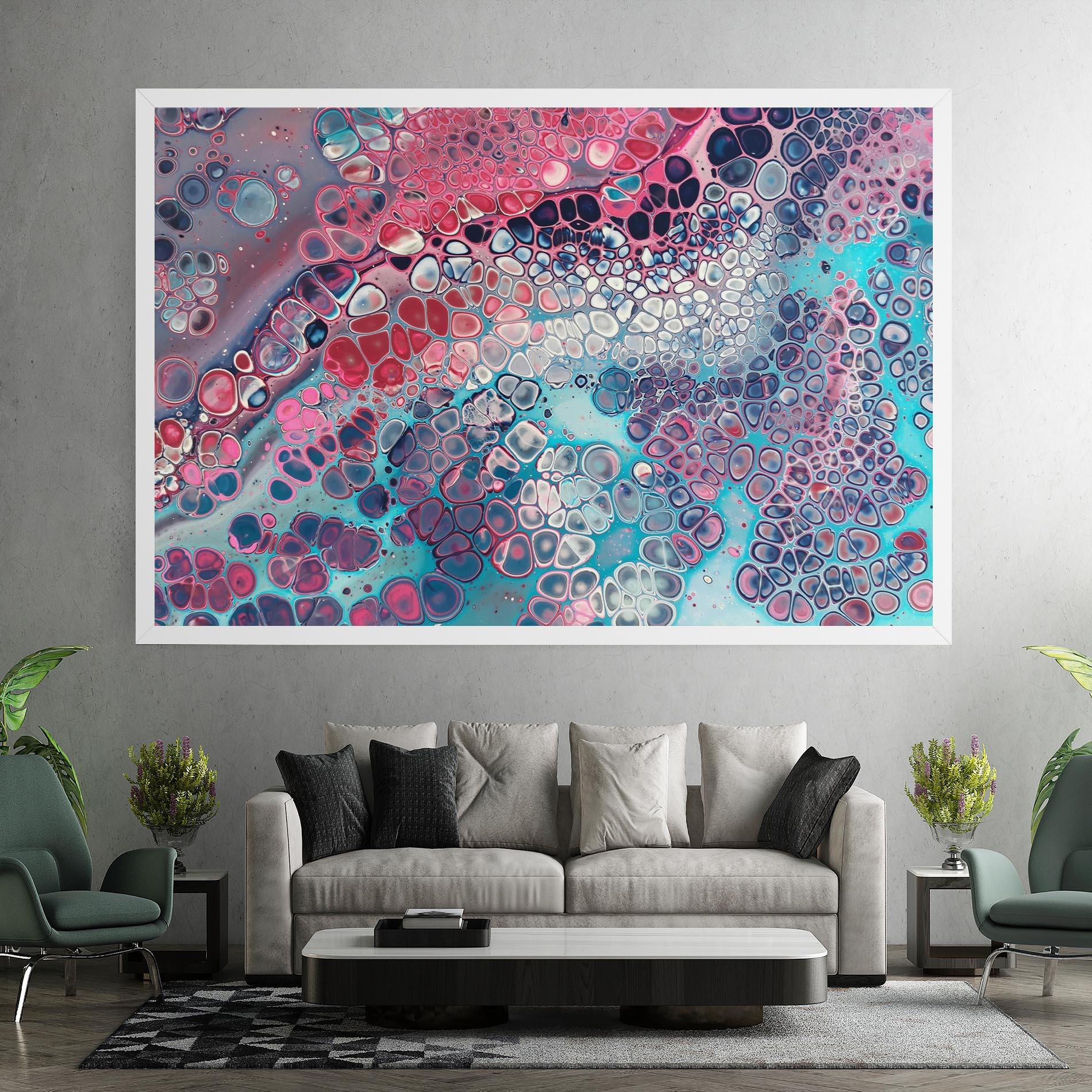 Vászonkép Abstract Blue Objects mockup 7