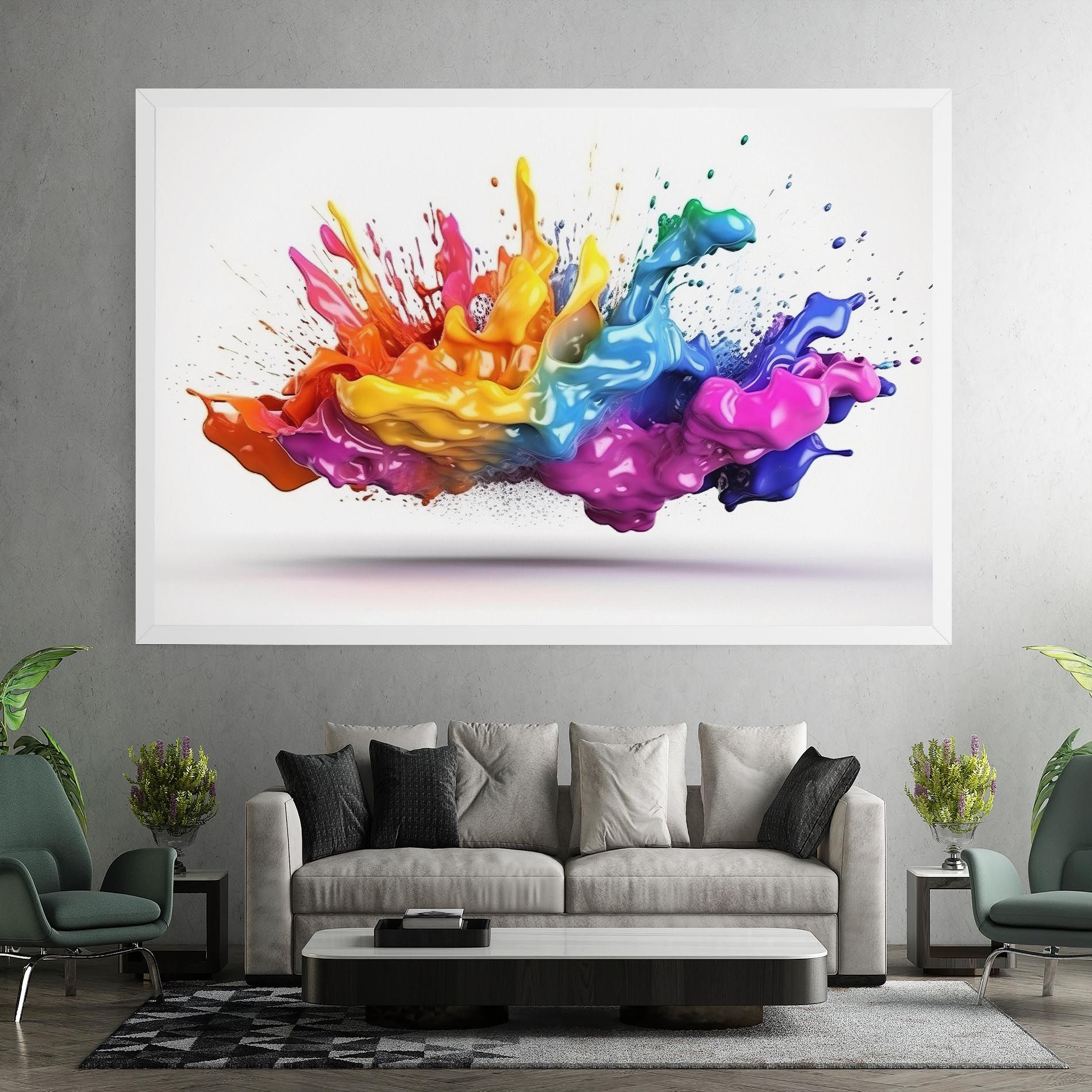 Blue Orange Splash mockup 7