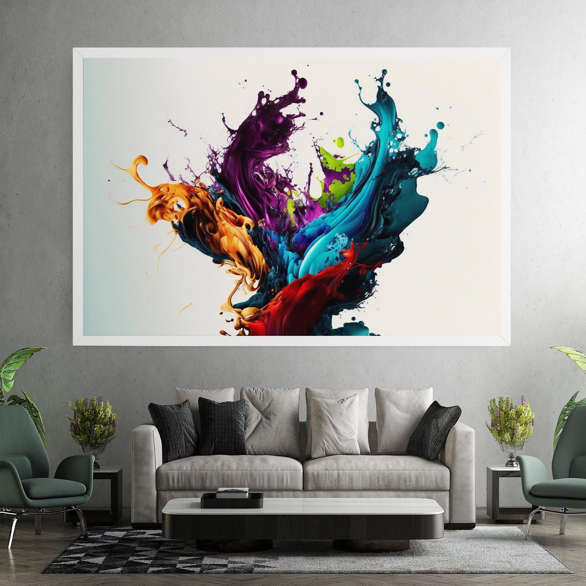 Vászonkép Dark Purple Splash mockup 7