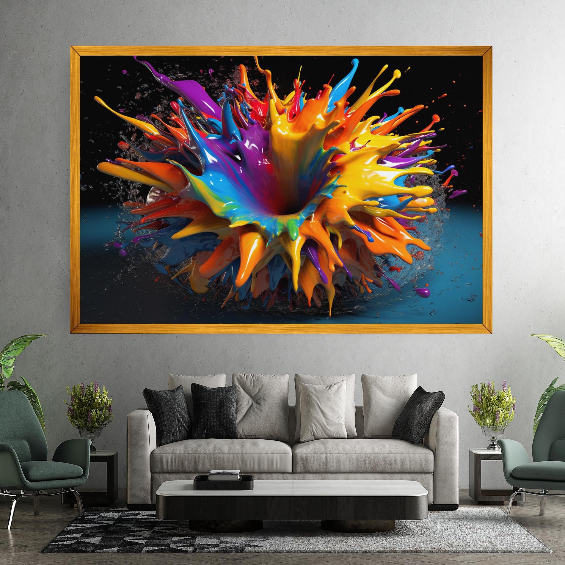 3d Color Splash mockup 7