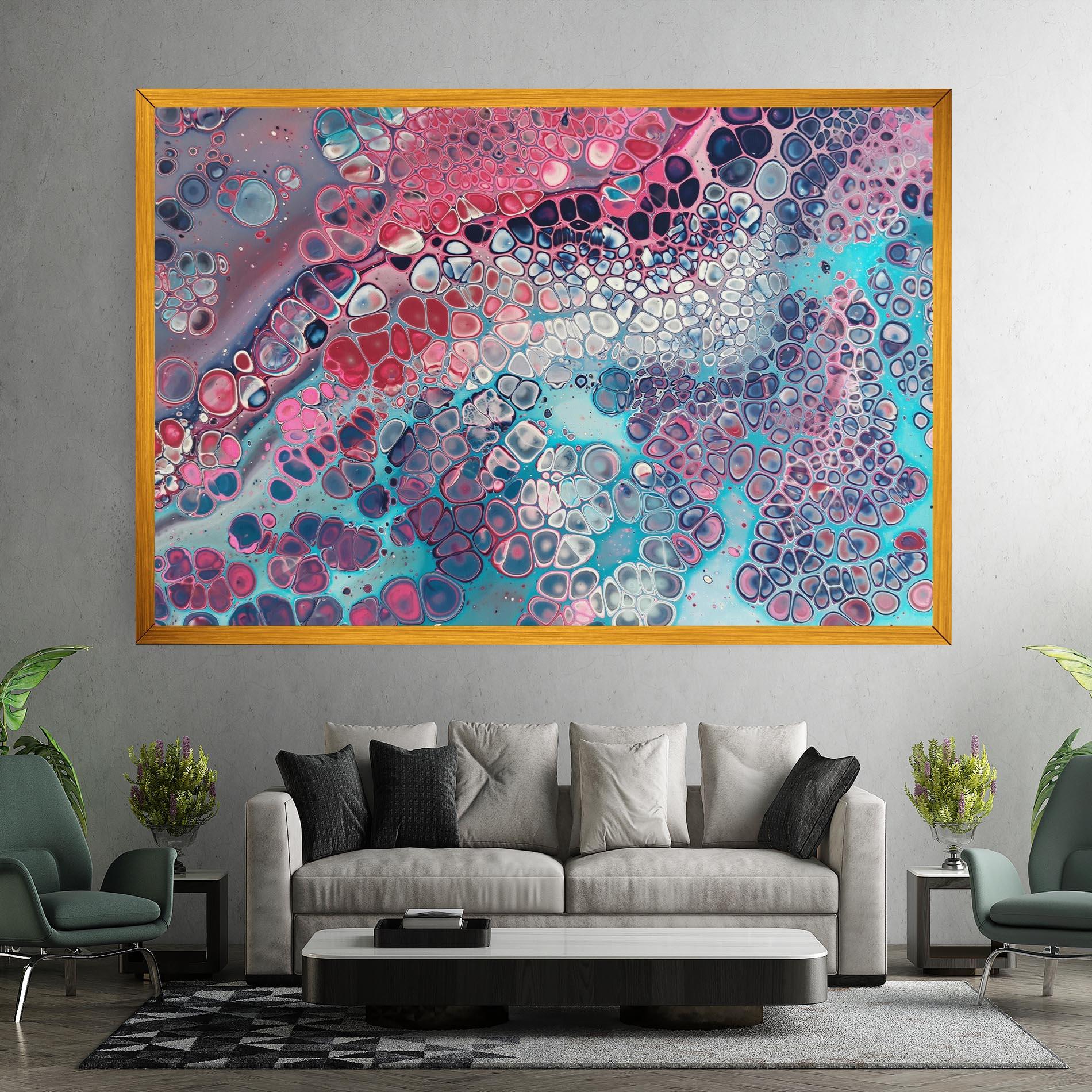 Vászonkép Abstract Blue Objects mockup 7