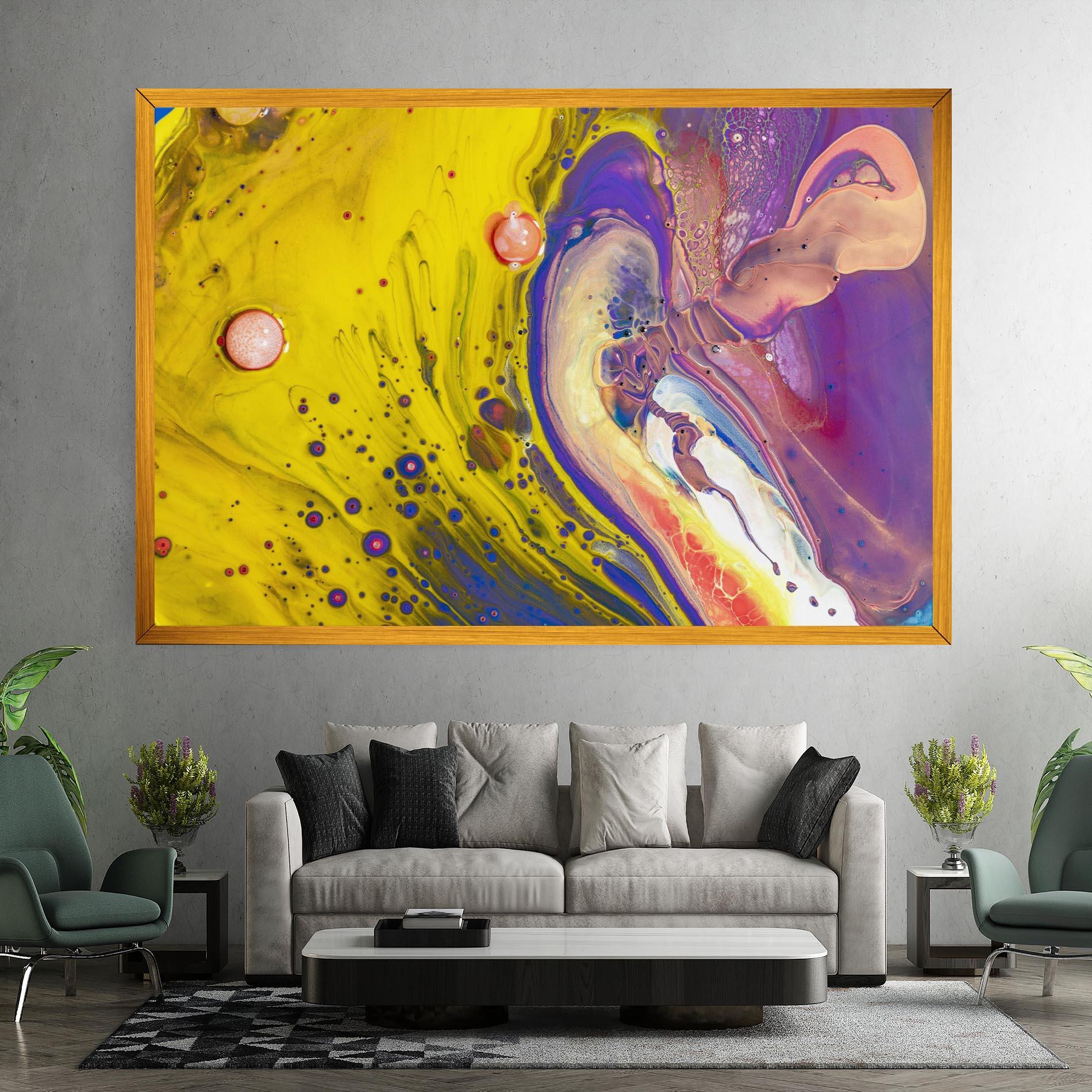 Vászonkép Colorful Liquid Marble mockup 7