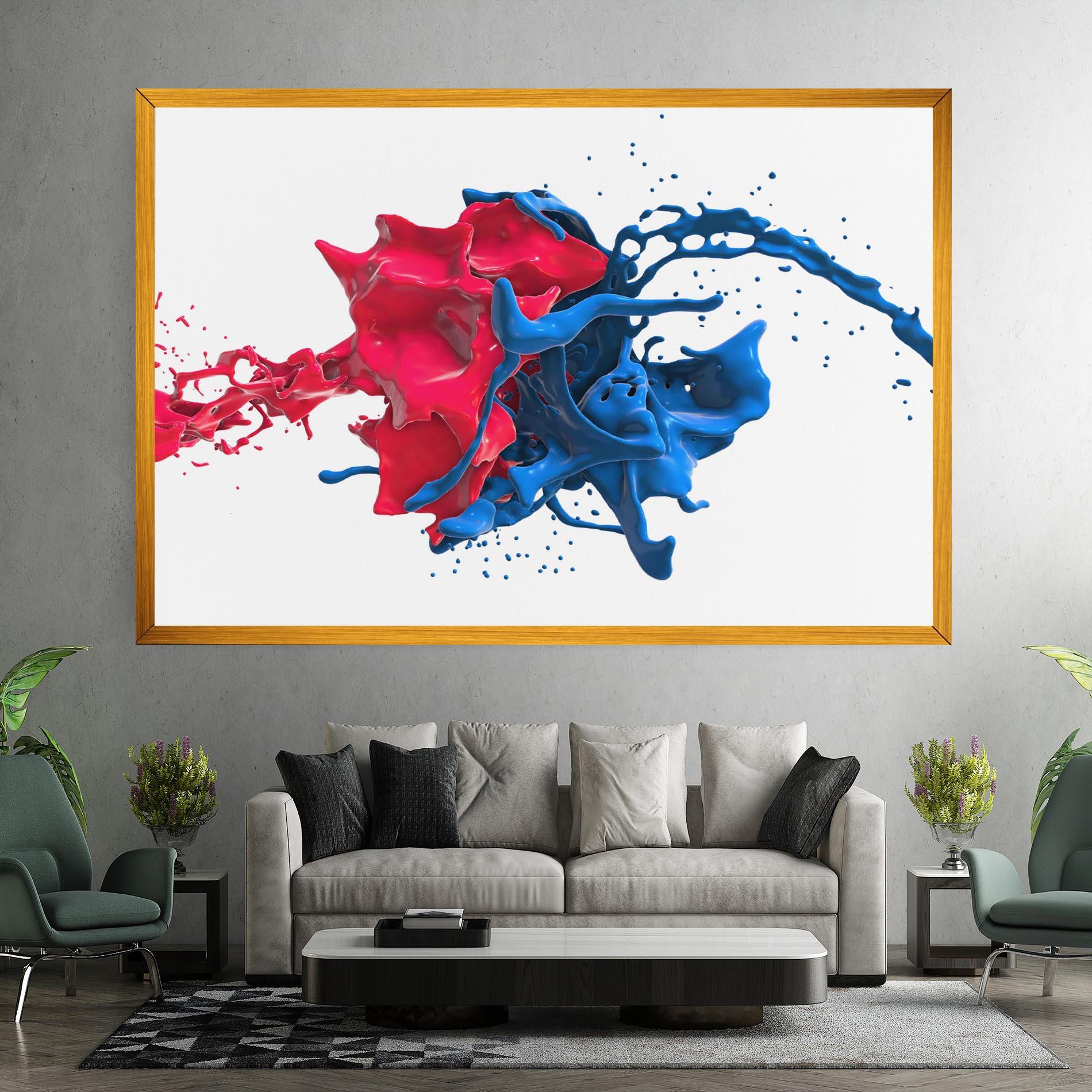 Vászonkép Pink And Blue Splash mockup 7