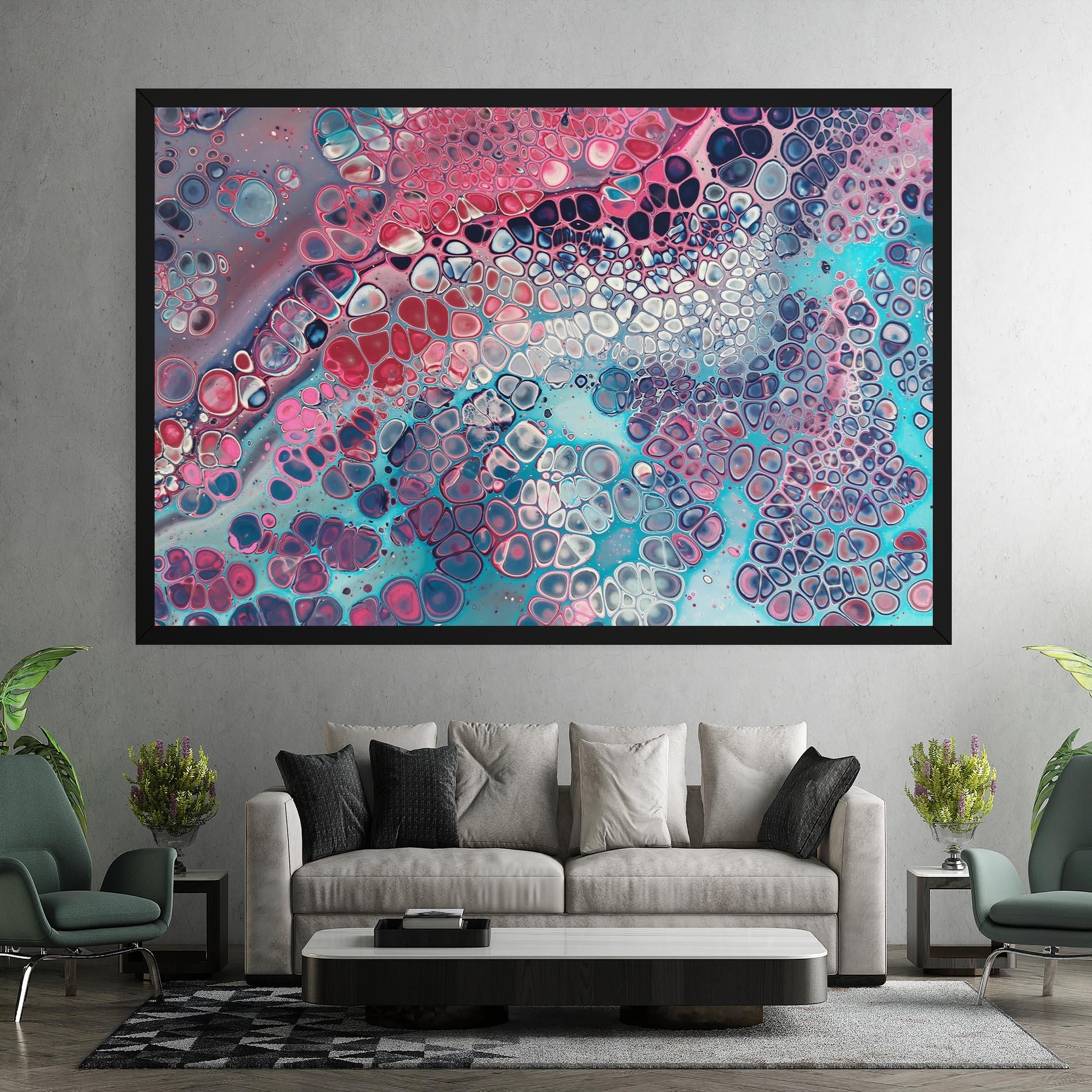 Vászonkép Abstract Blue Objects mockup 7