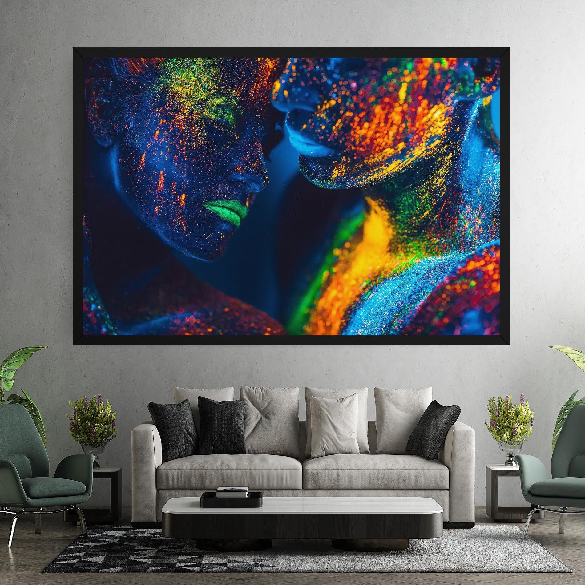 Vászonkép Fluorescent Green Lips mockup 7