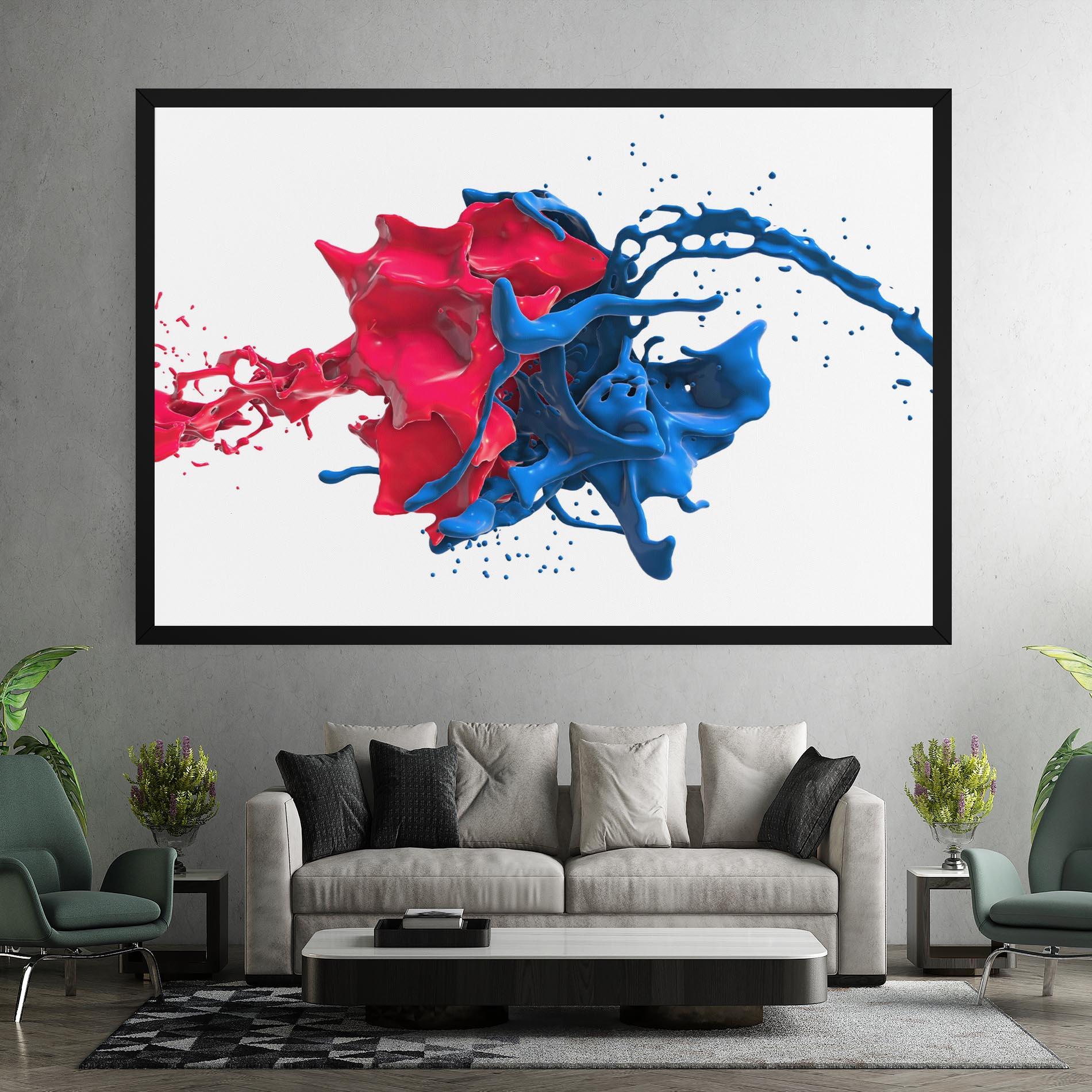 Vászonkép Pink And Blue Splash mockup 7