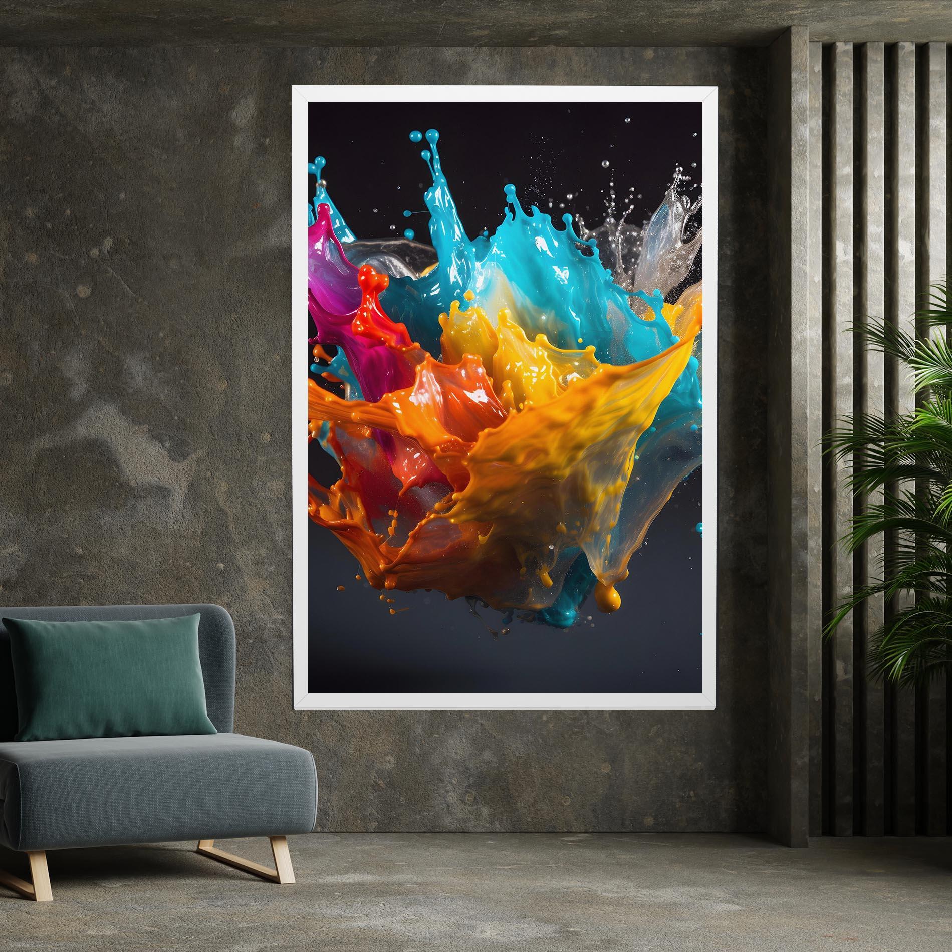 Vászonkép Colorful Splash Floating mockup 7