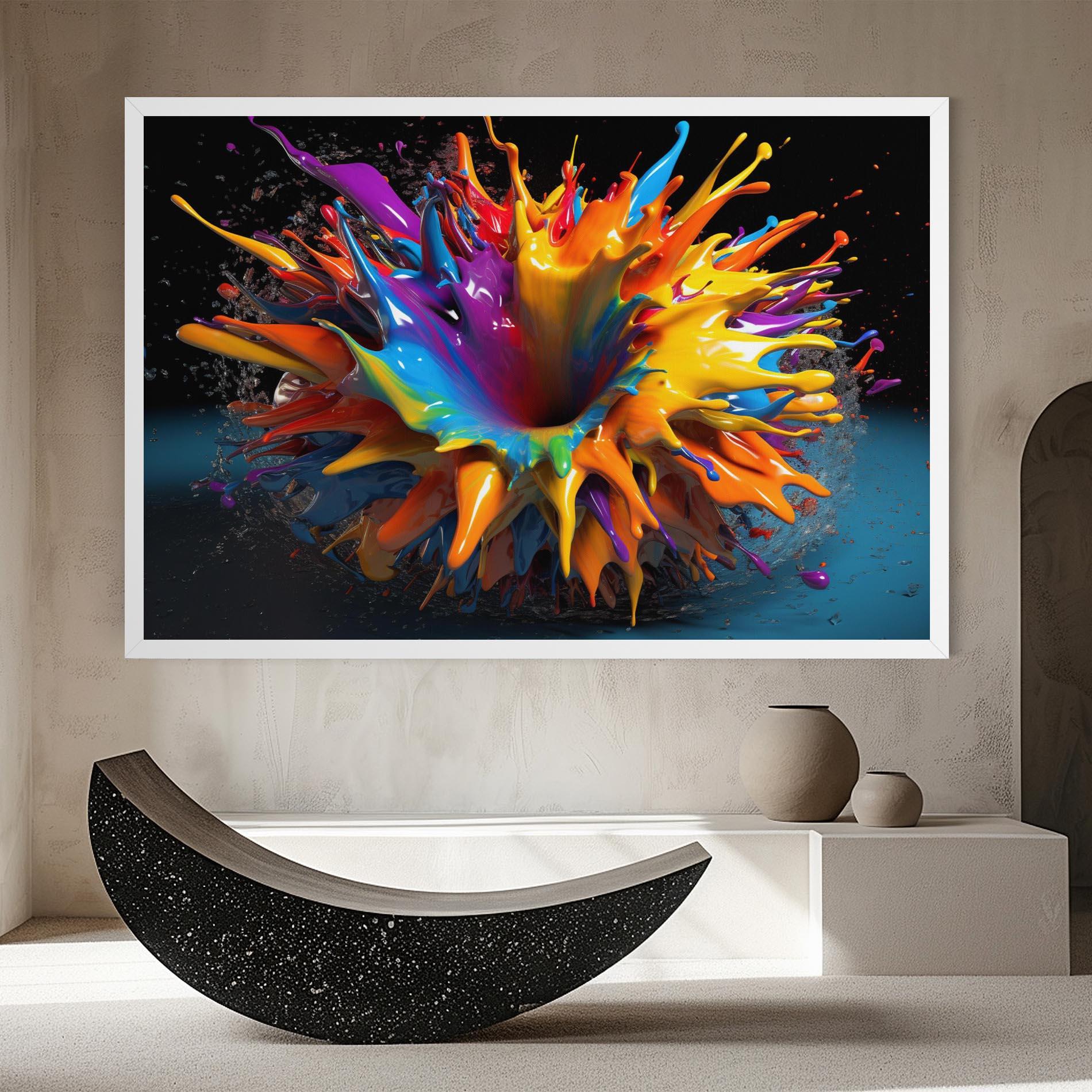 Vászonkép 3d Color Splash mockup 8