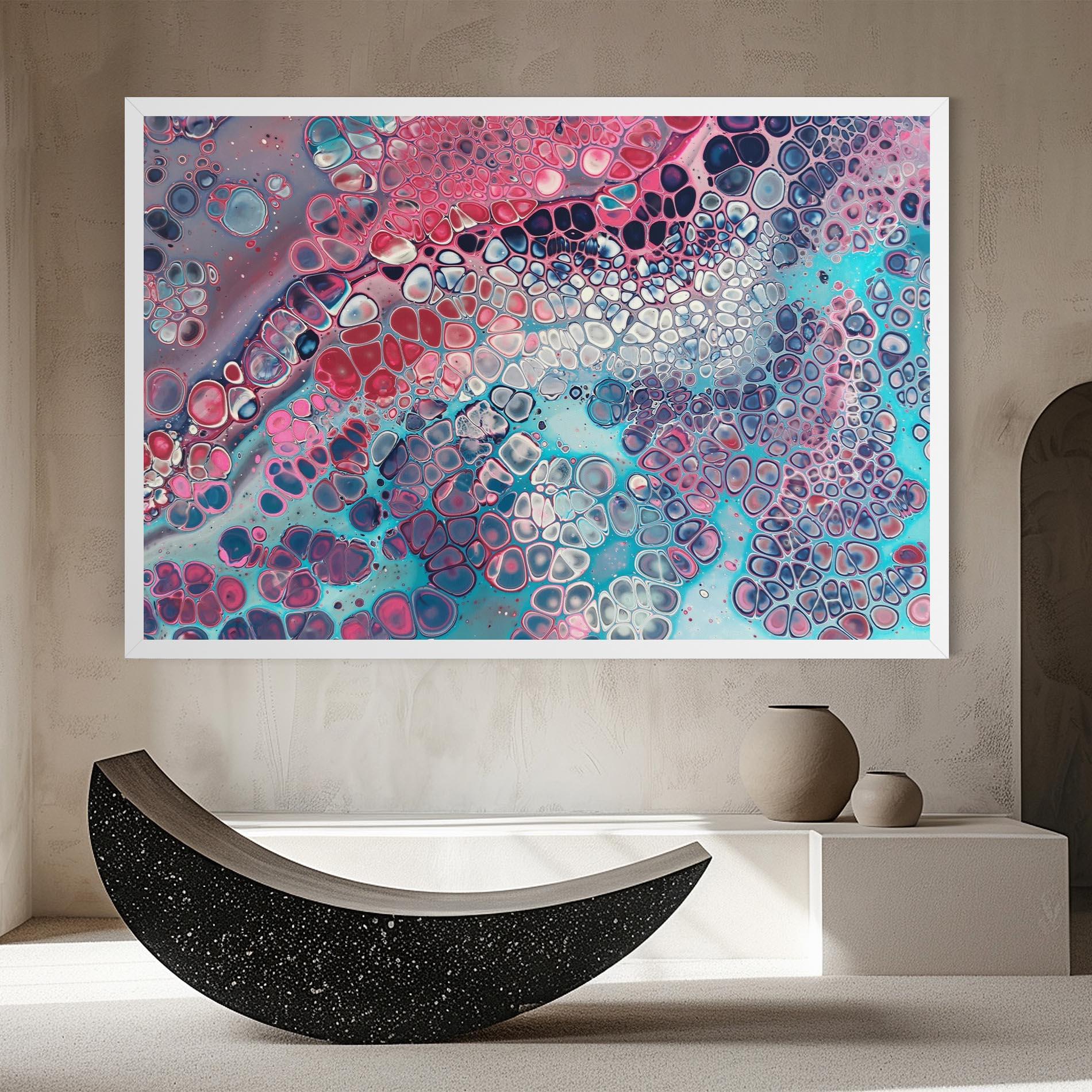 Vászonkép Abstract Blue Objects mockup 8