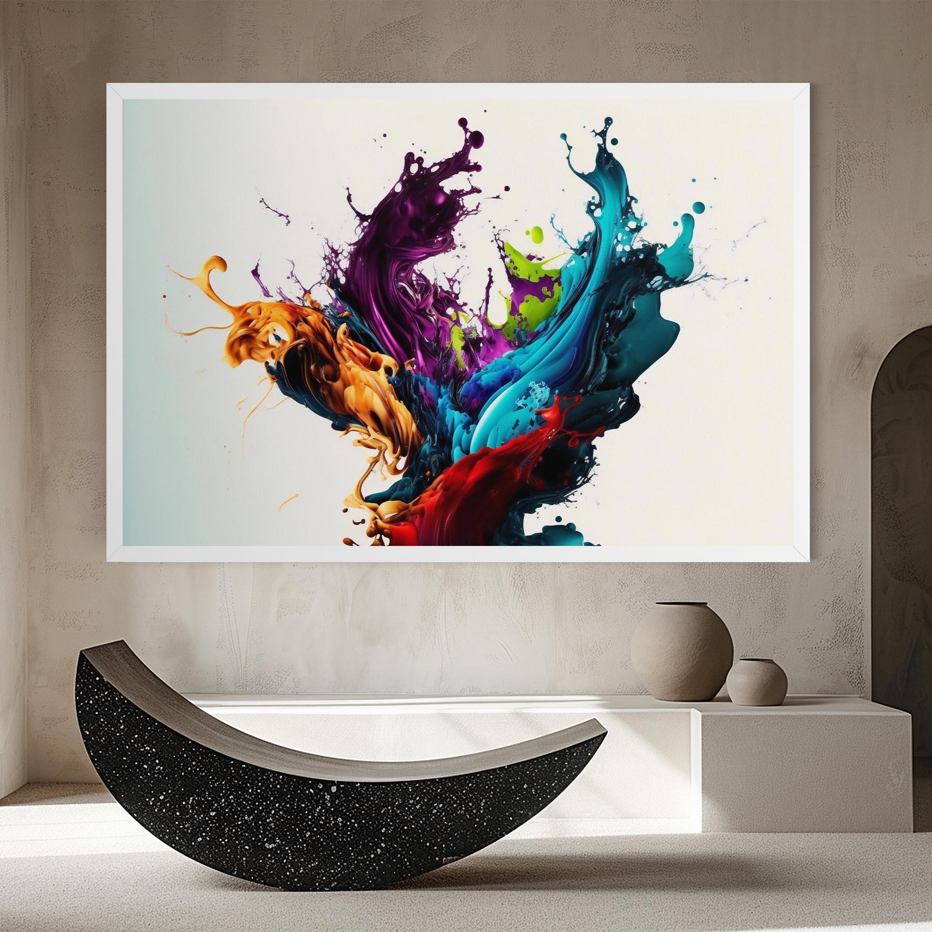 Vászonkép Dark Purple Splash mockup 8