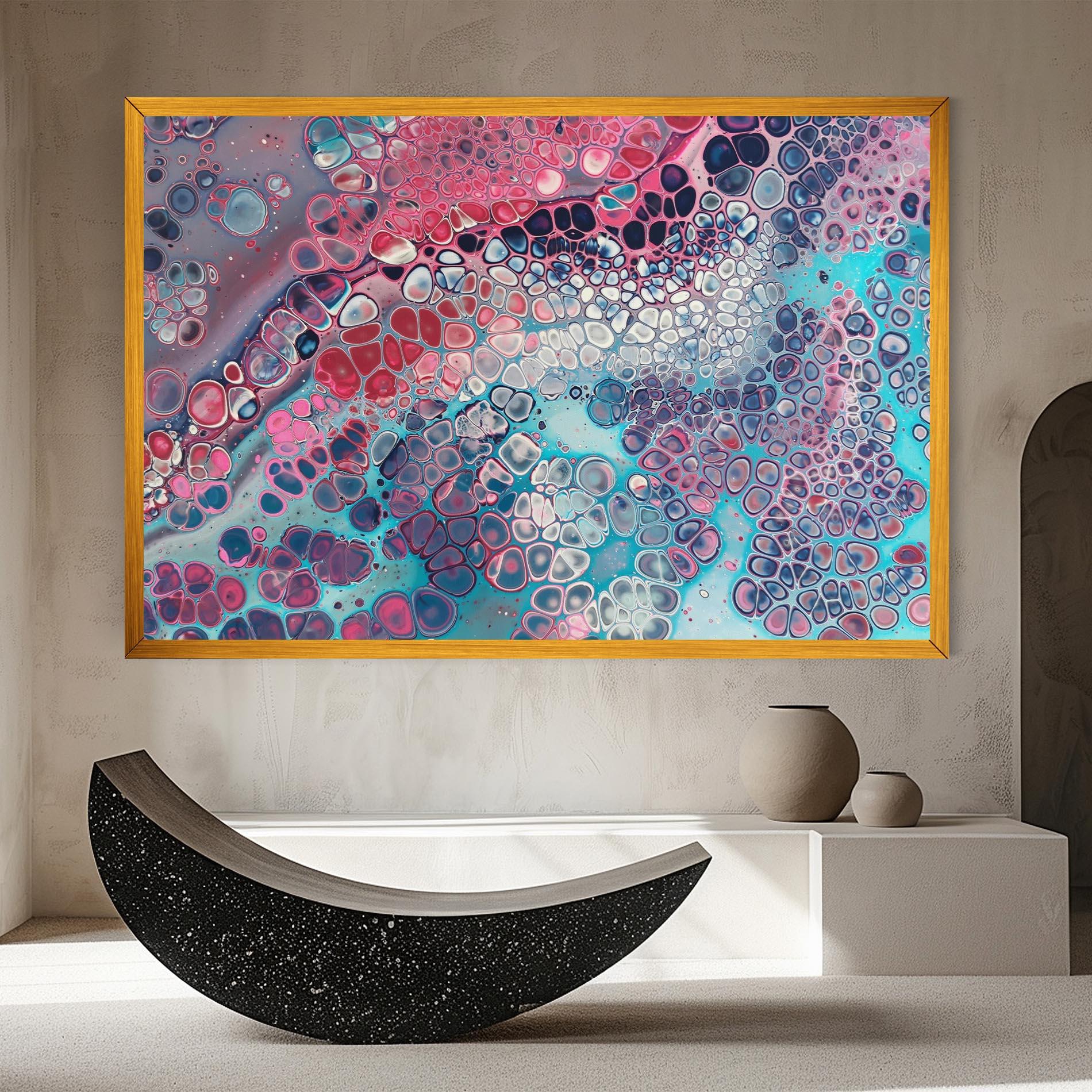 Vászonkép Abstract Blue Objects mockup 8