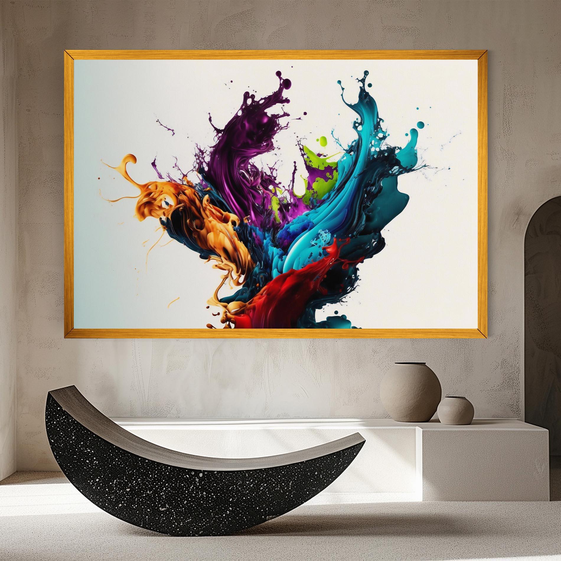 Vászonkép Dark Purple Splash mockup 8