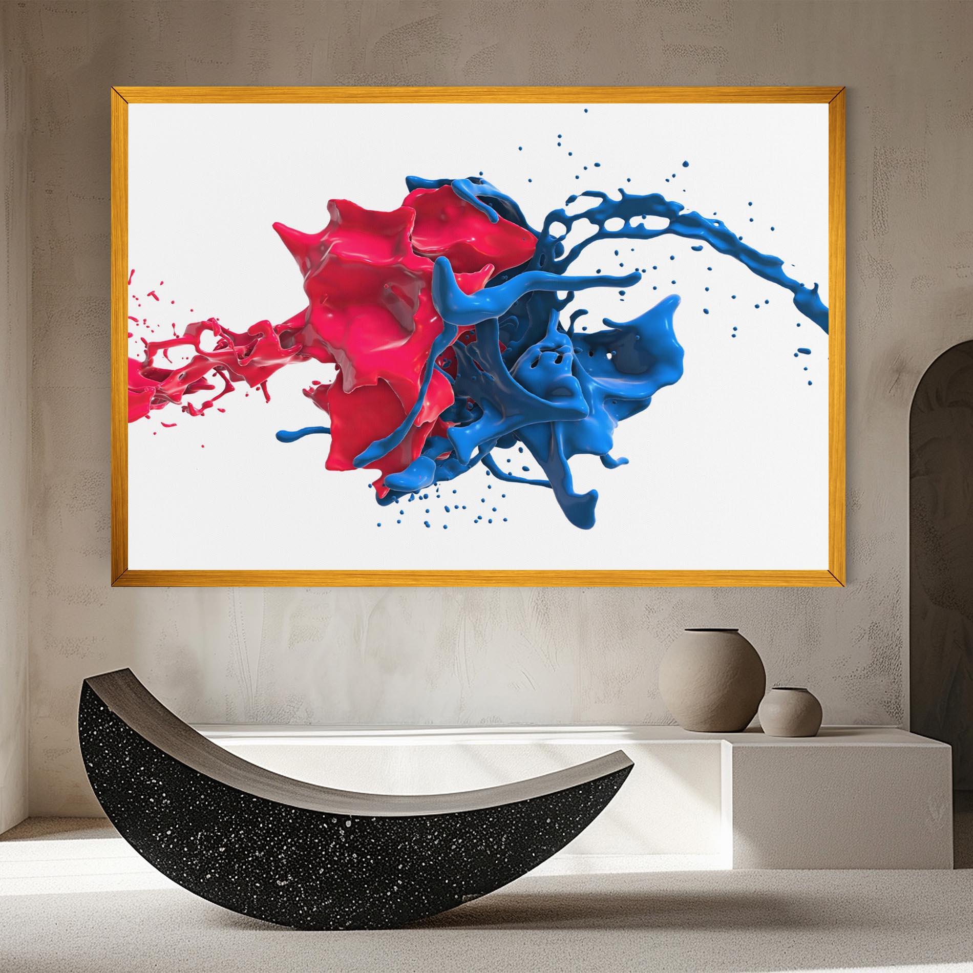 Vászonkép Pink And Blue Splash mockup 8