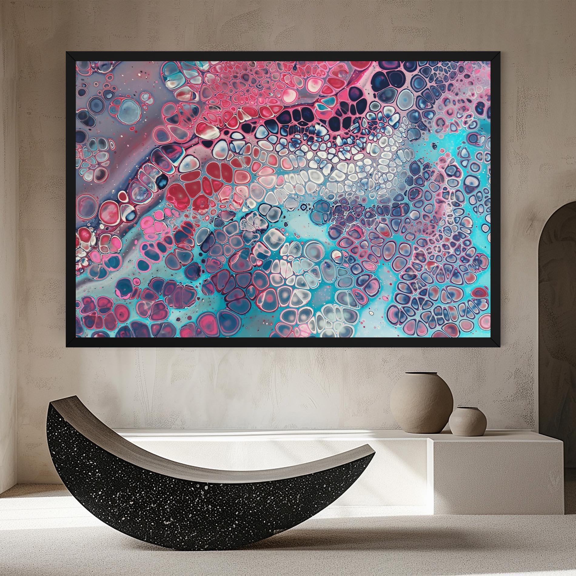 Vászonkép Abstract Blue Objects mockup 8