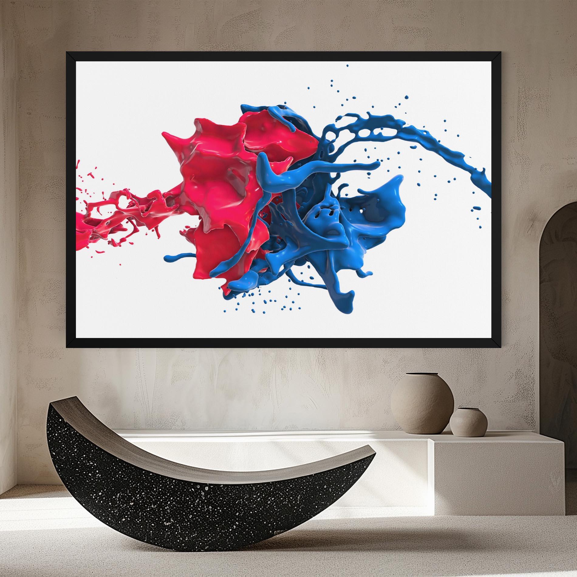 Vászonkép Pink And Blue Splash mockup 8