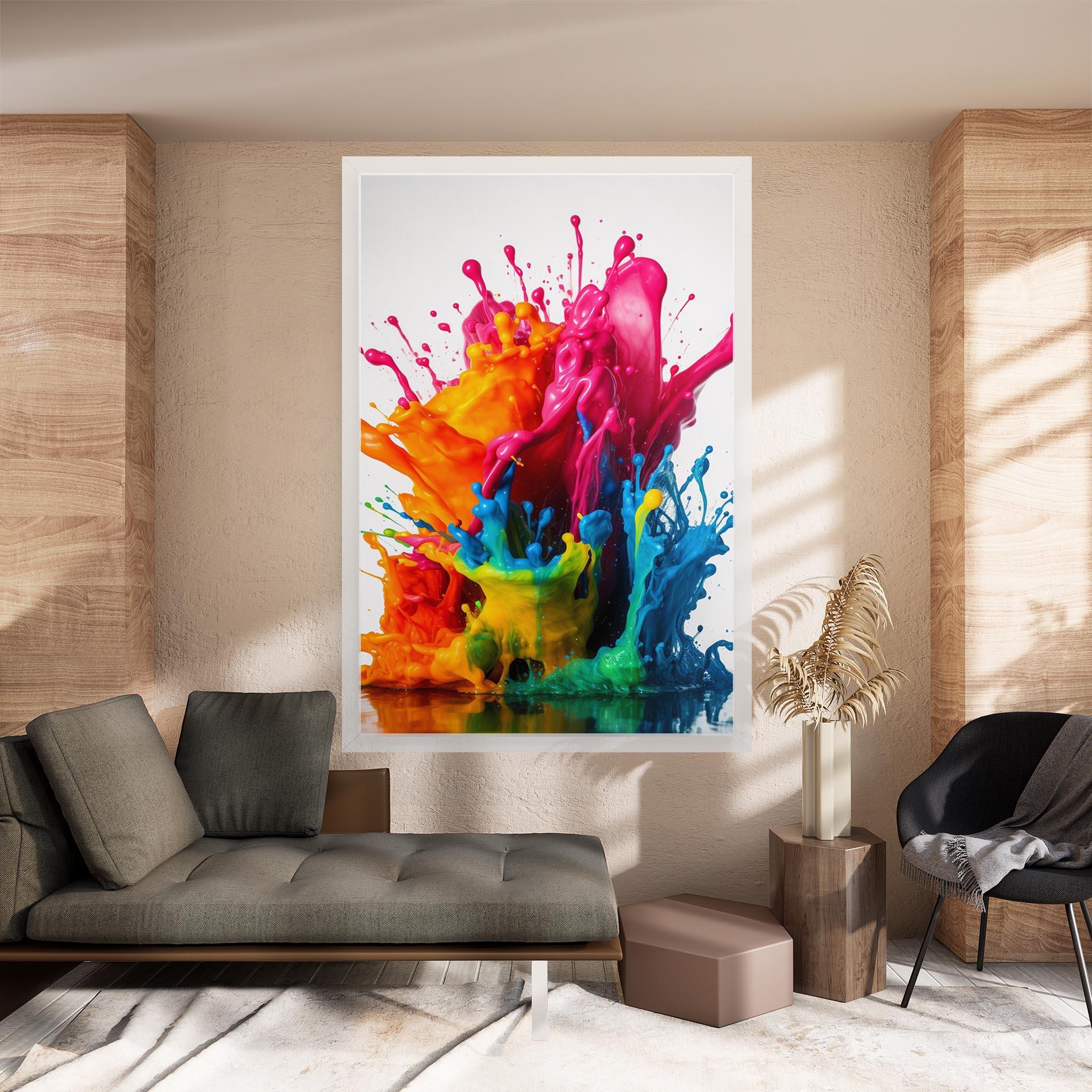 Vászonkép Colorful Explosion Paint mockup 8