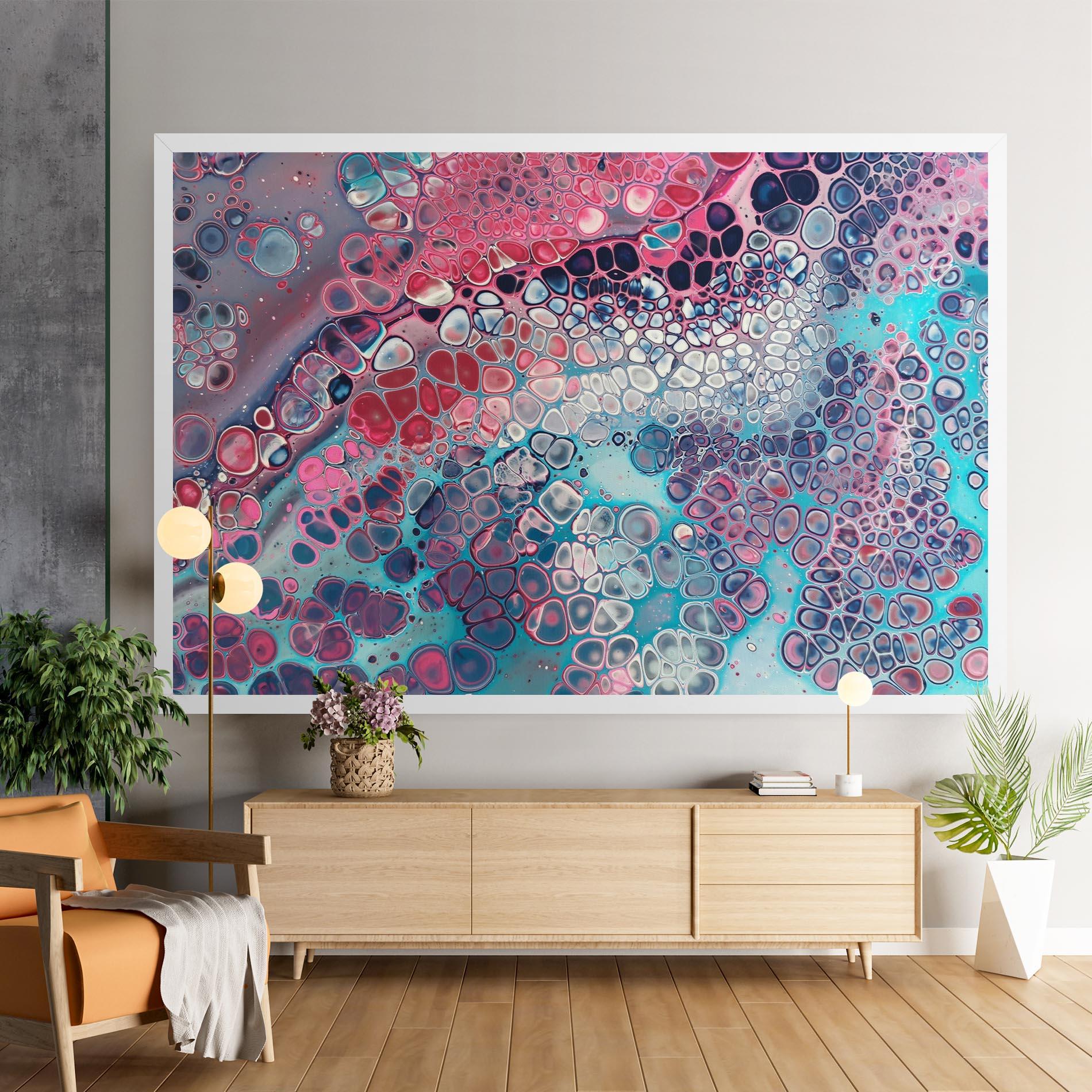 Vászonkép Abstract Blue Objects mockup 9