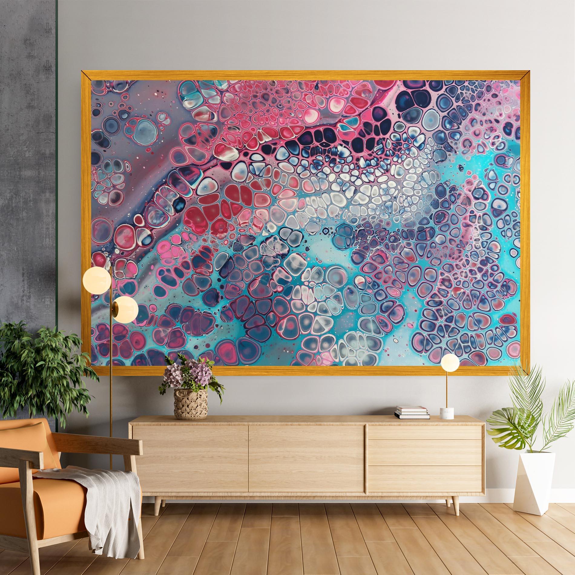 Vászonkép Abstract Blue Objects mockup 9