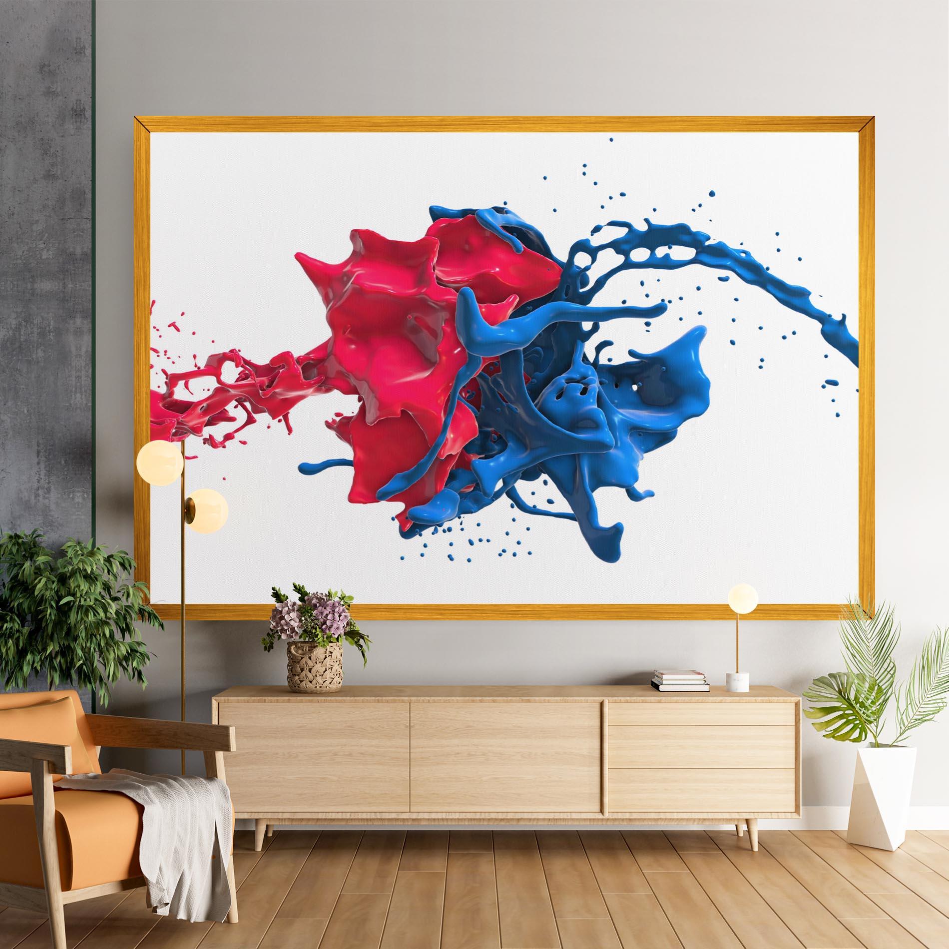 Vászonkép Pink And Blue Splash mockup 9