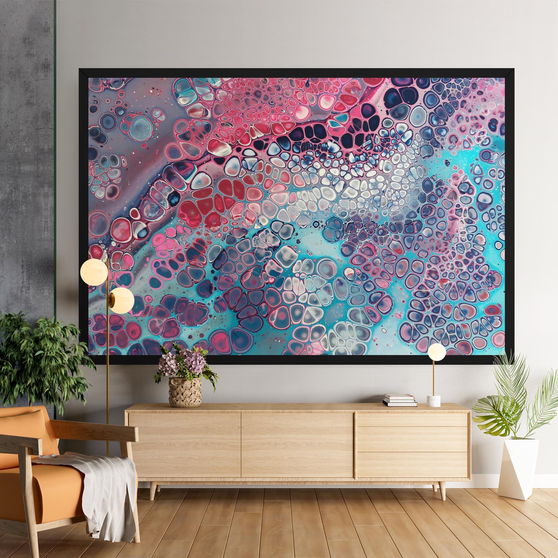 Vászonkép Abstract Blue Objects mockup 9