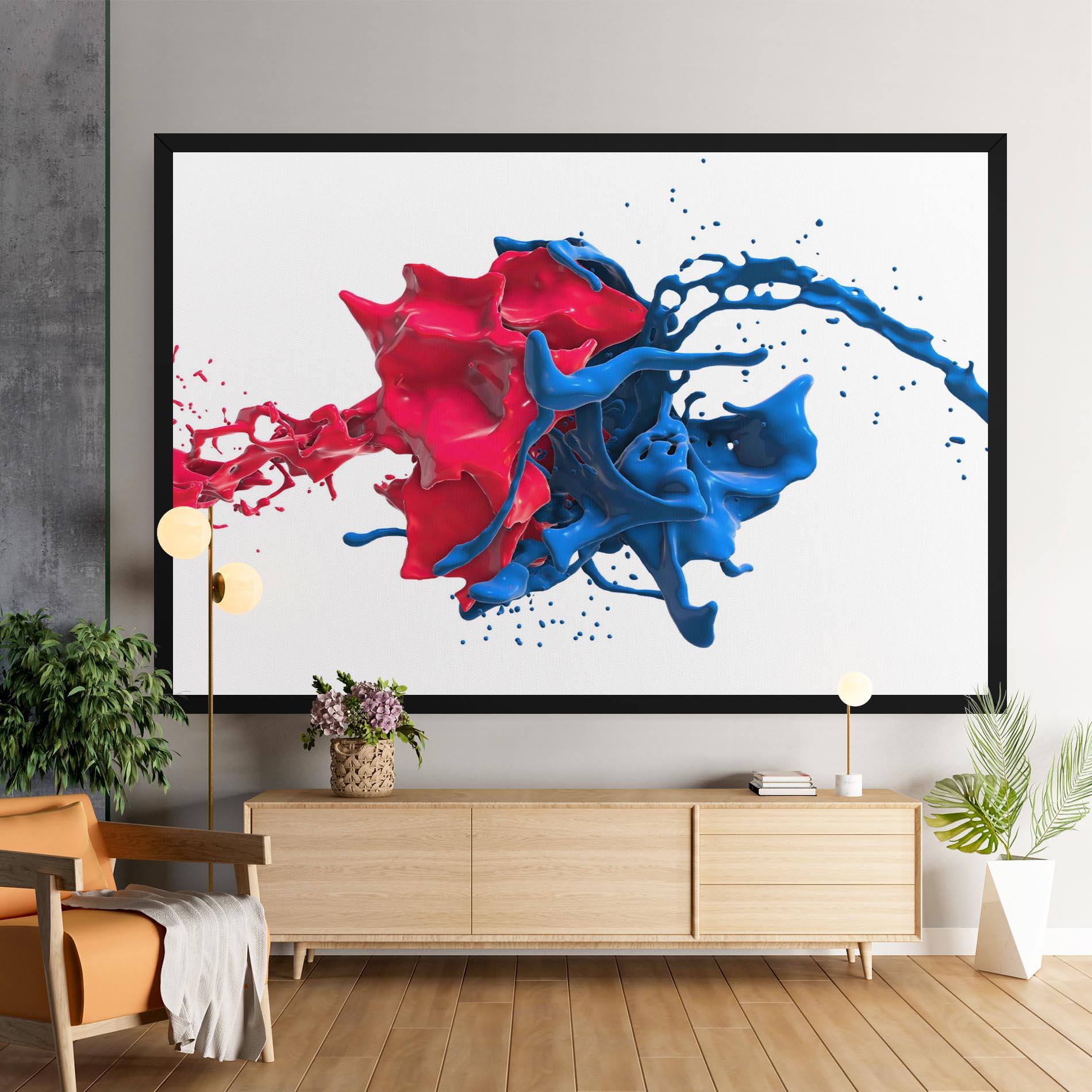 Vászonkép Pink And Blue Splash mockup 9