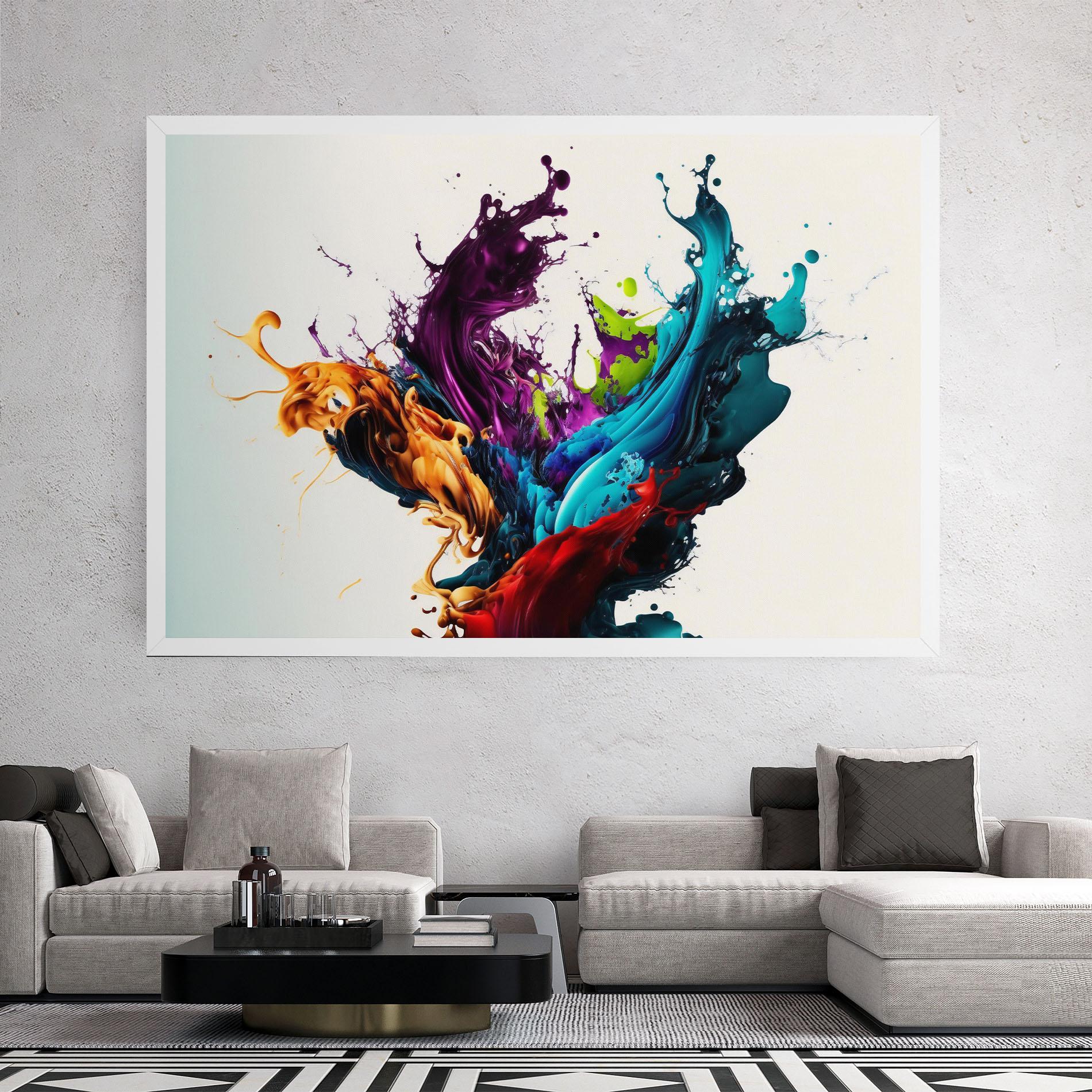 Vászonkép Dark Purple Splash mockup 2