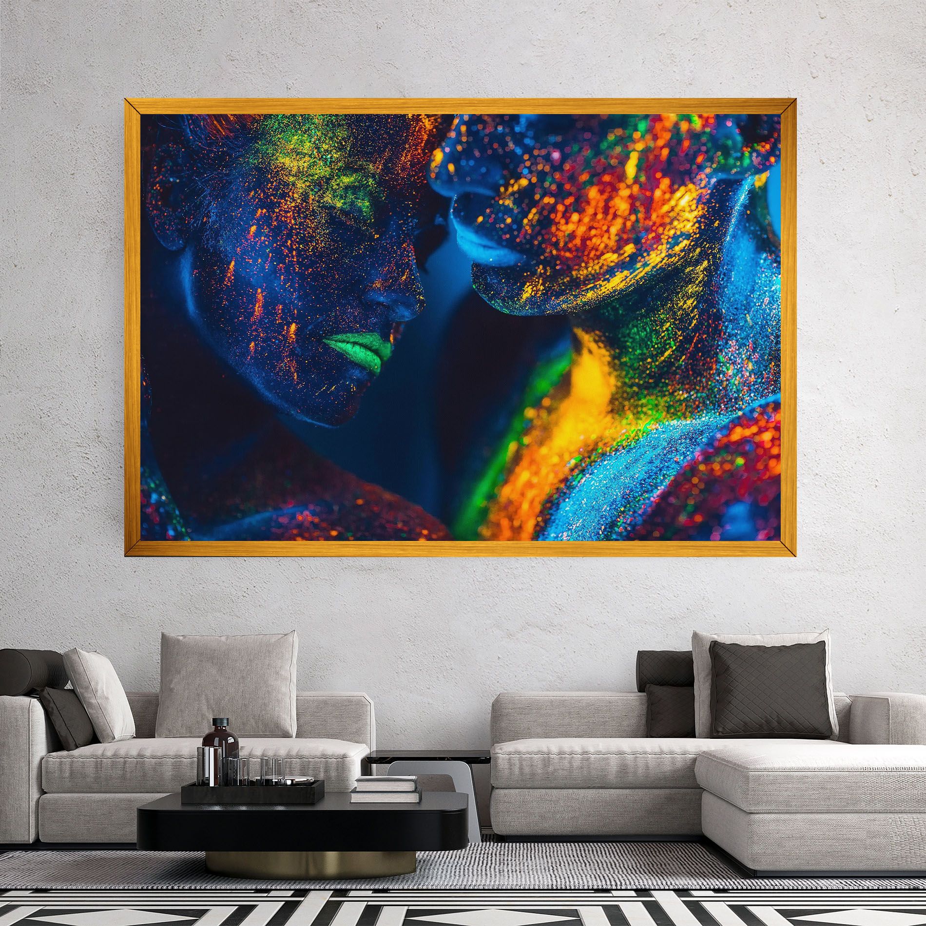 Fluorescent Green Lips mockup 2