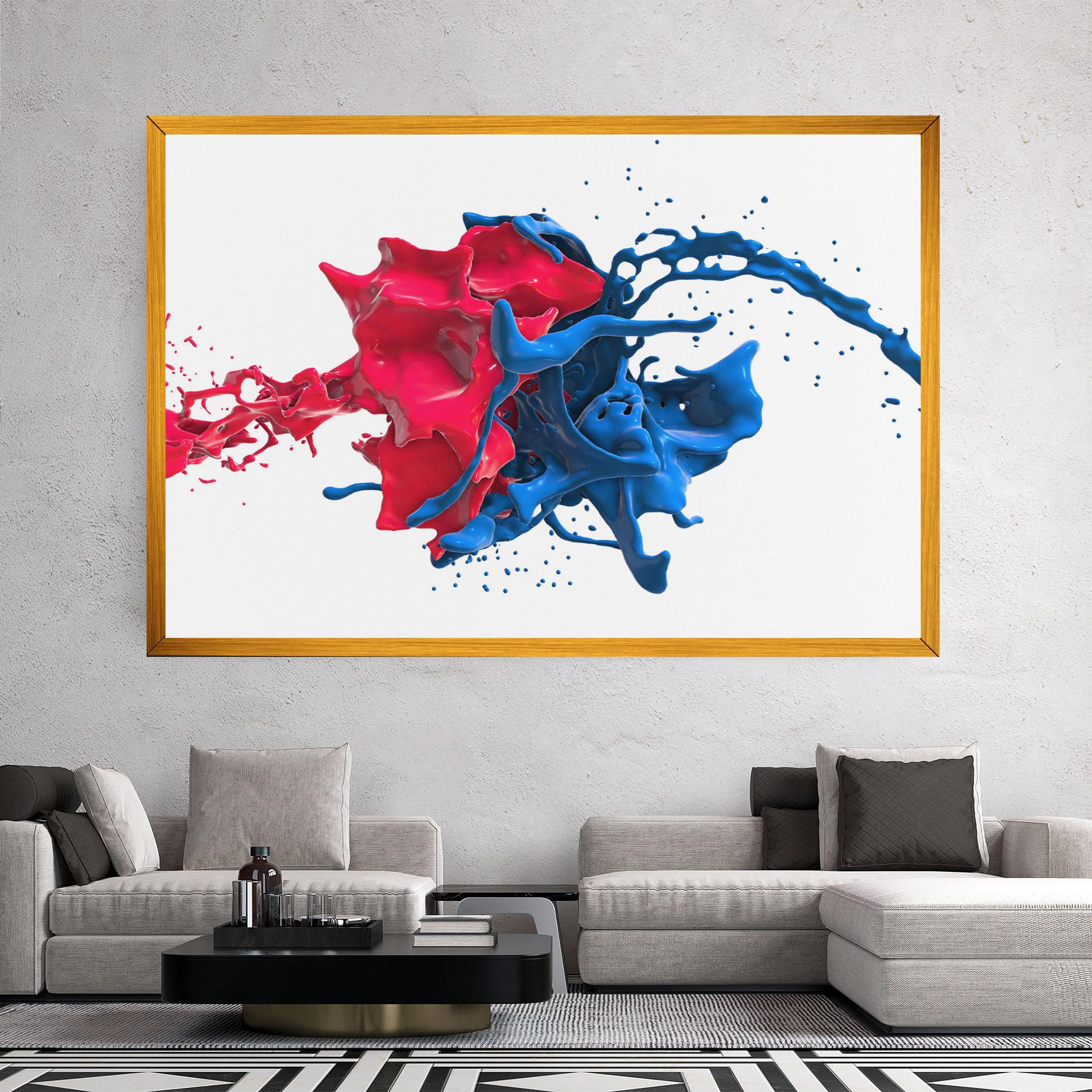Vászonkép Pink And Blue Splash mockup 2