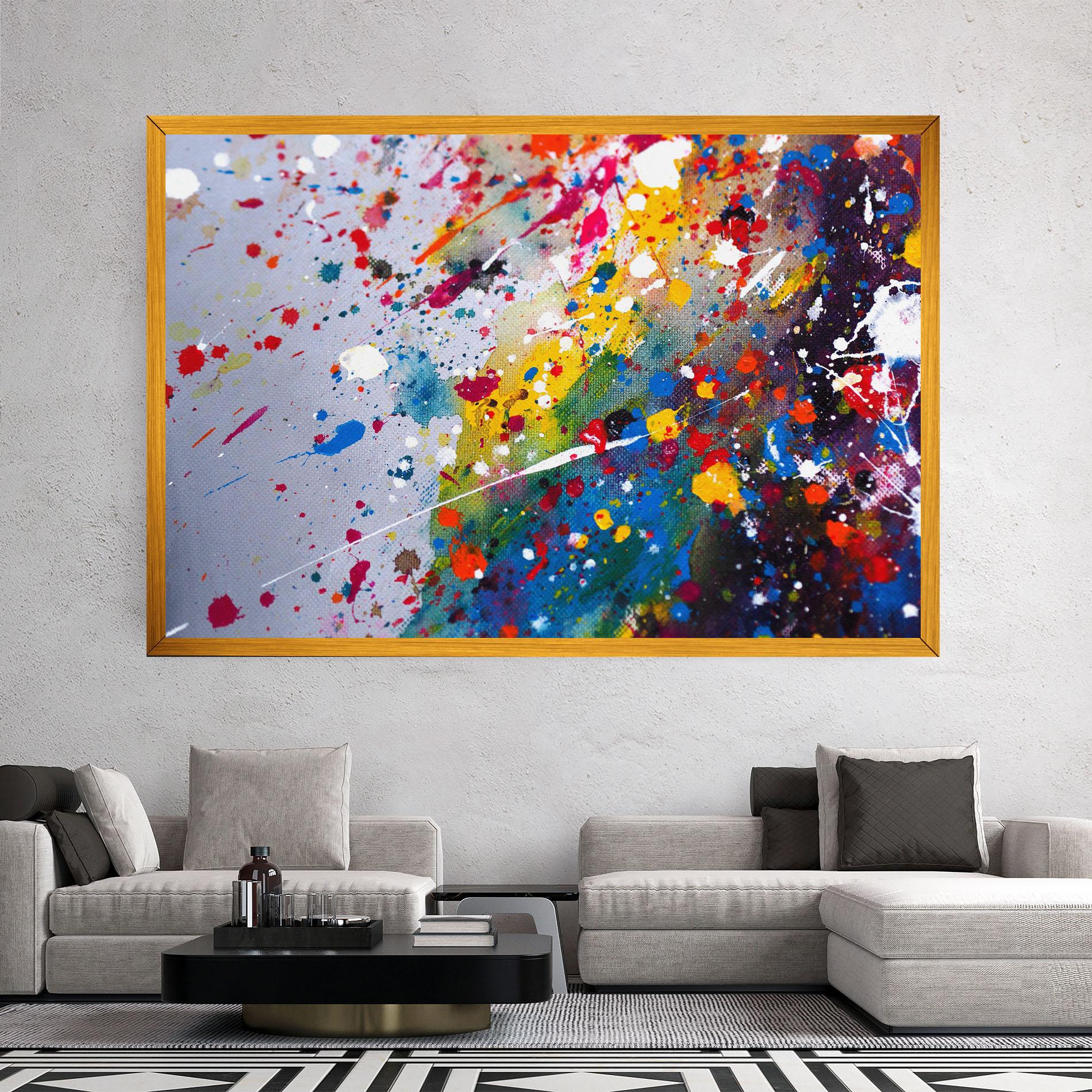 Vászonkép Watercolor Drops mockup 2