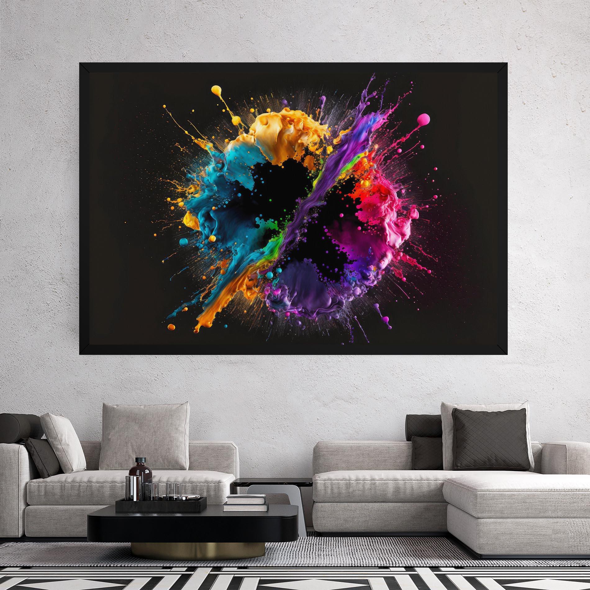 Vászonkép Oily Splash Explosion mockup 2