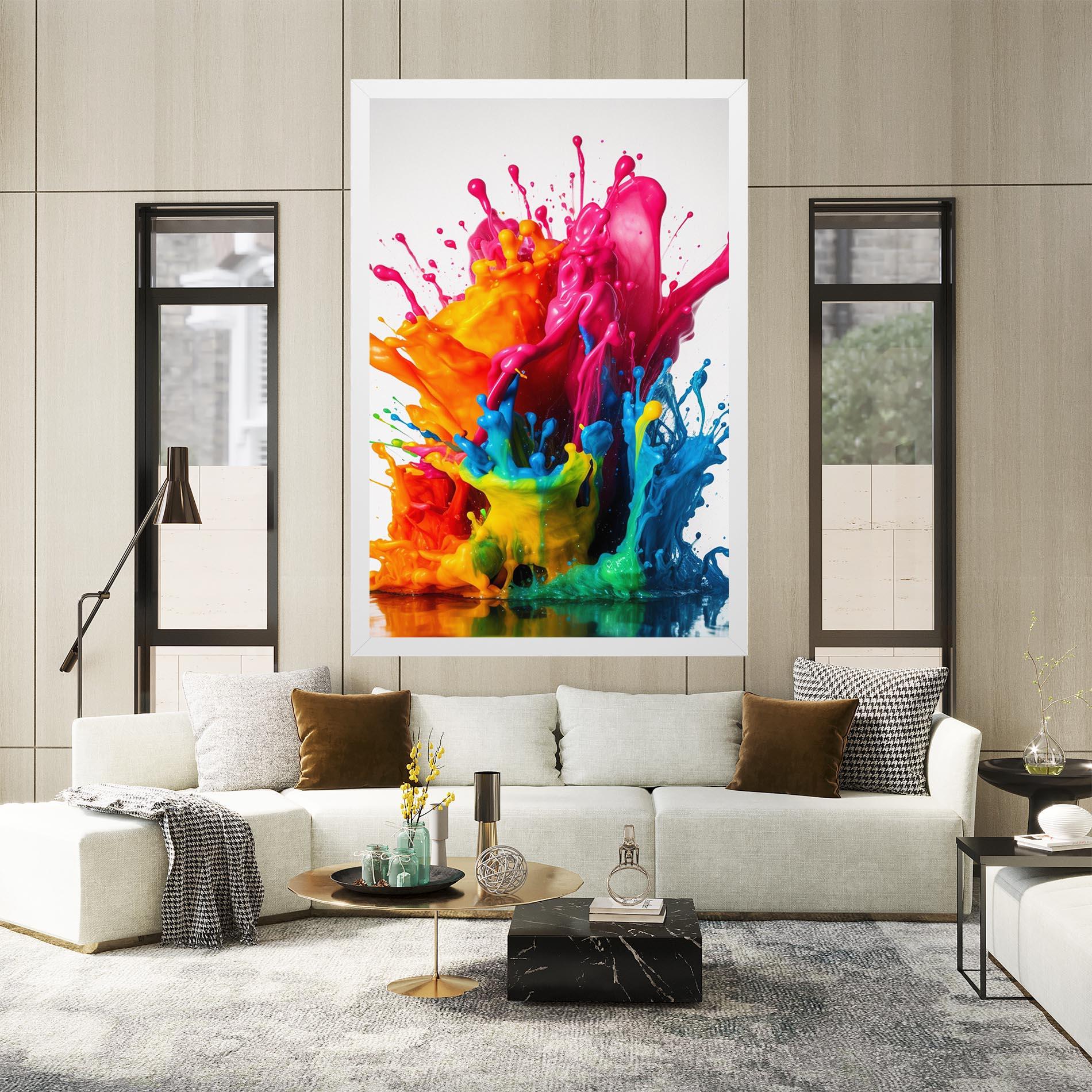Vászonkép Colorful Explosion Paint mockup 2