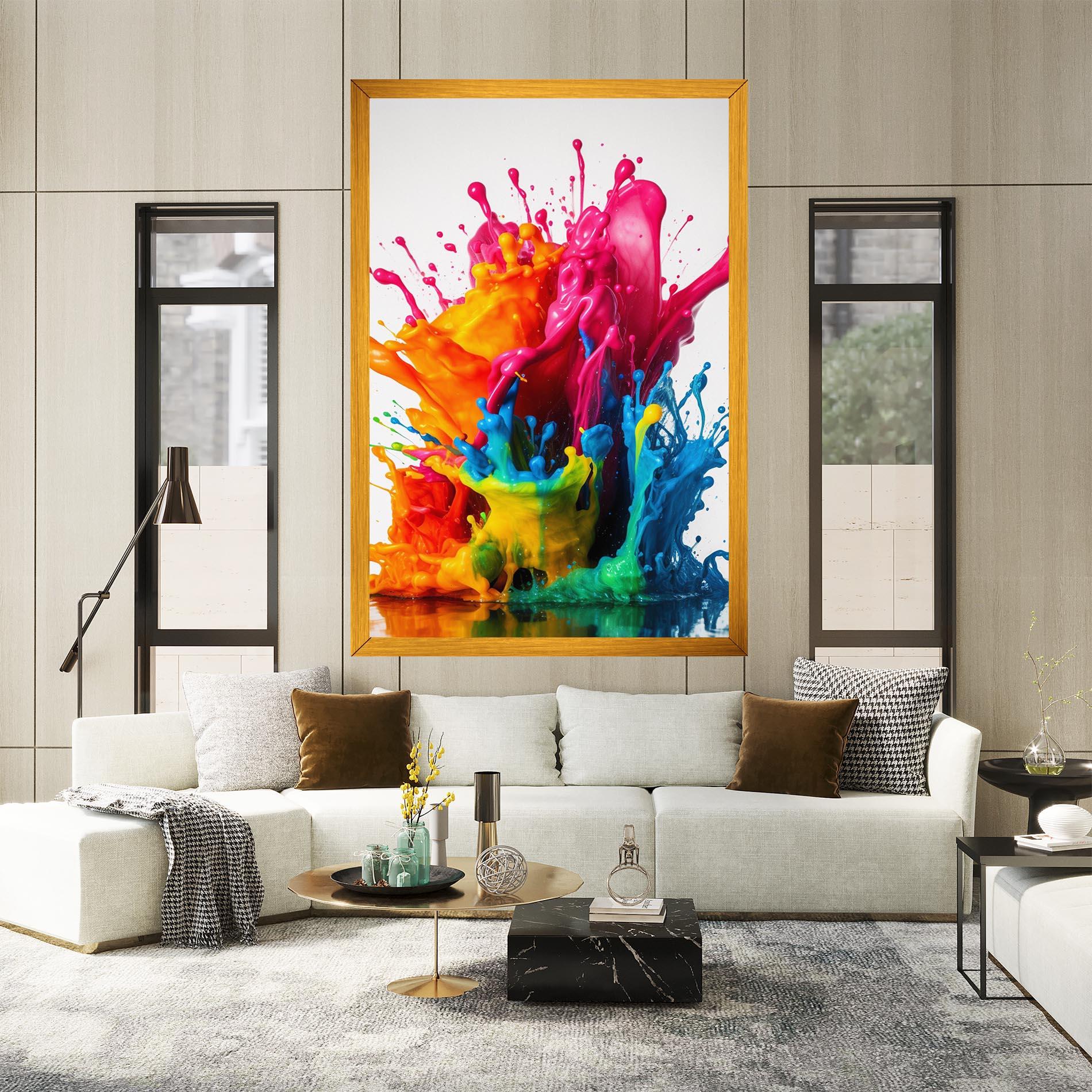 Vászonkép Colorful Explosion Paint mockup 2