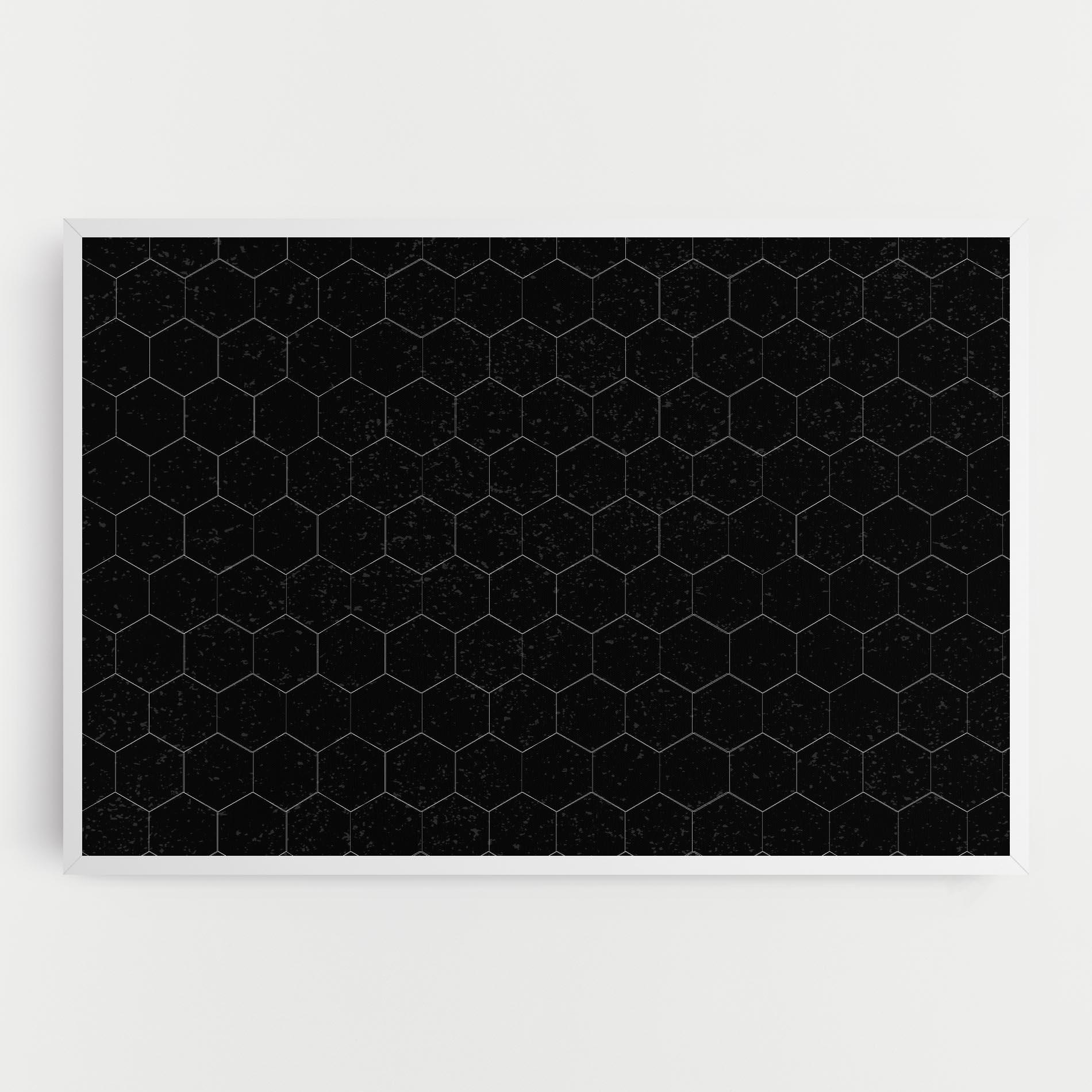 Vászonkép Black Hexagon mockup 0