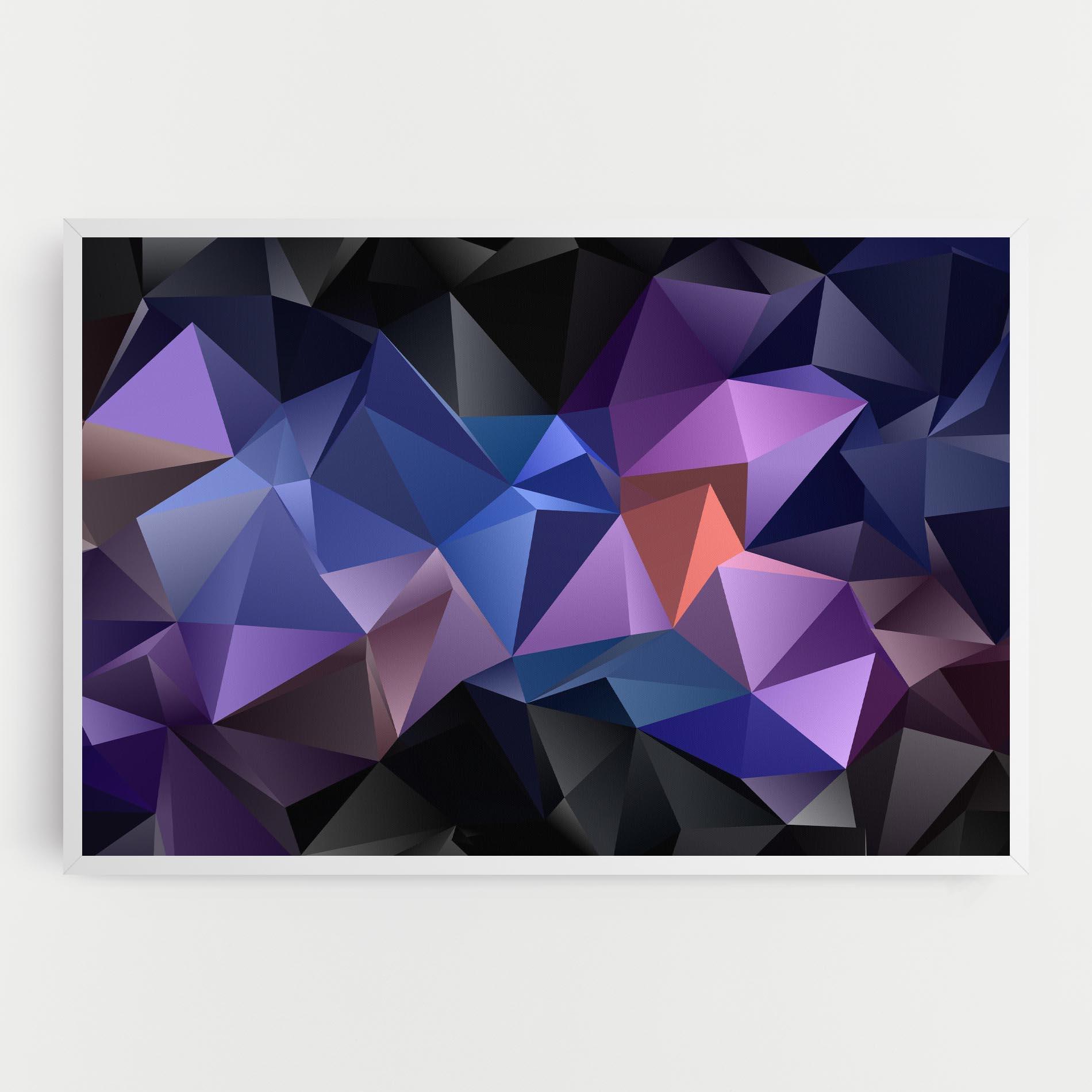 Vászonkép Black Purple Triangle mockup 0