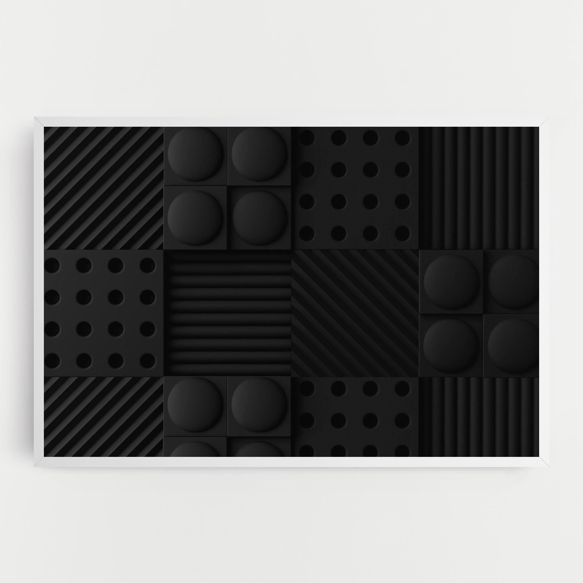Vászonkép Black Square Circle mockup 0