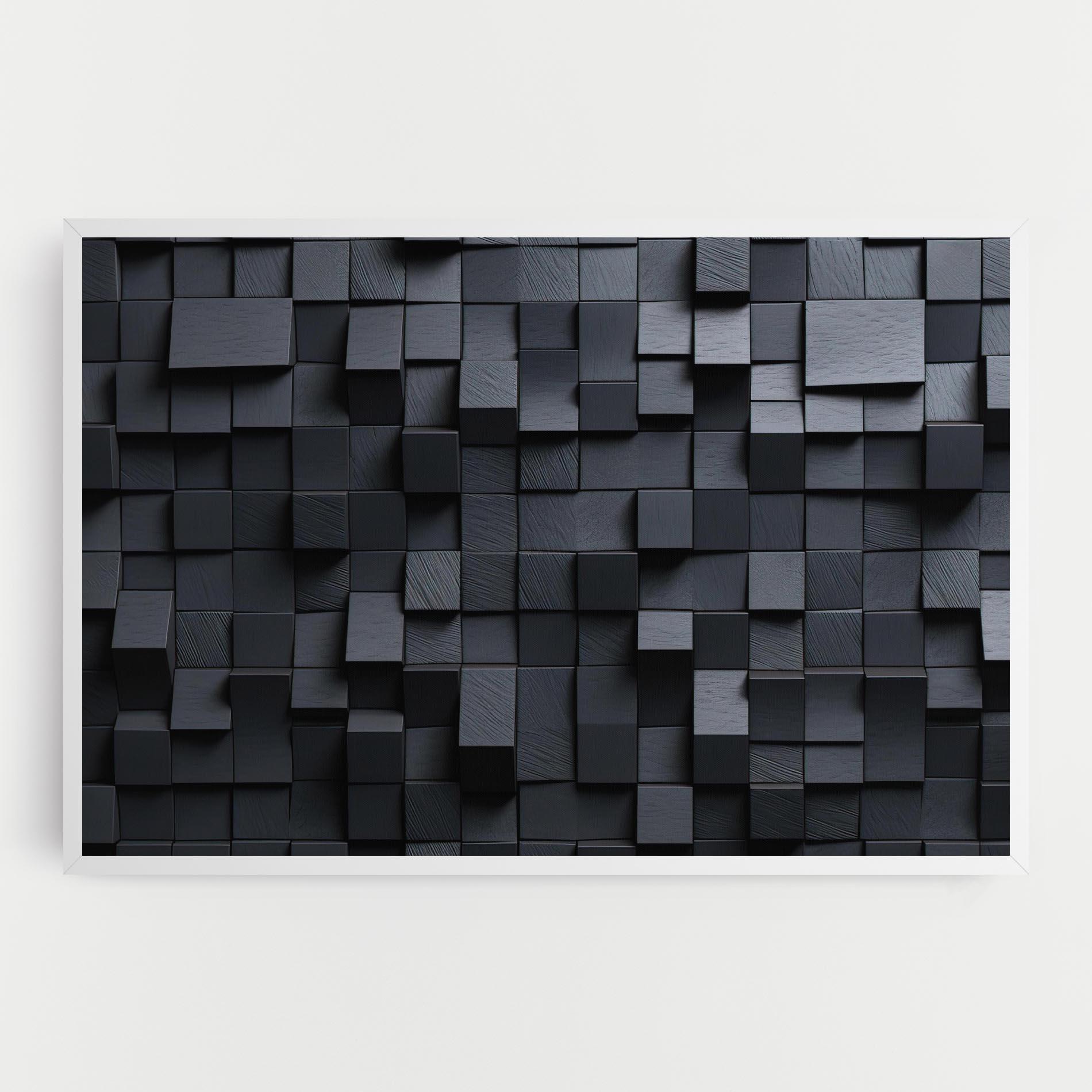 Vászonkép Black Square Pattern mockup 0