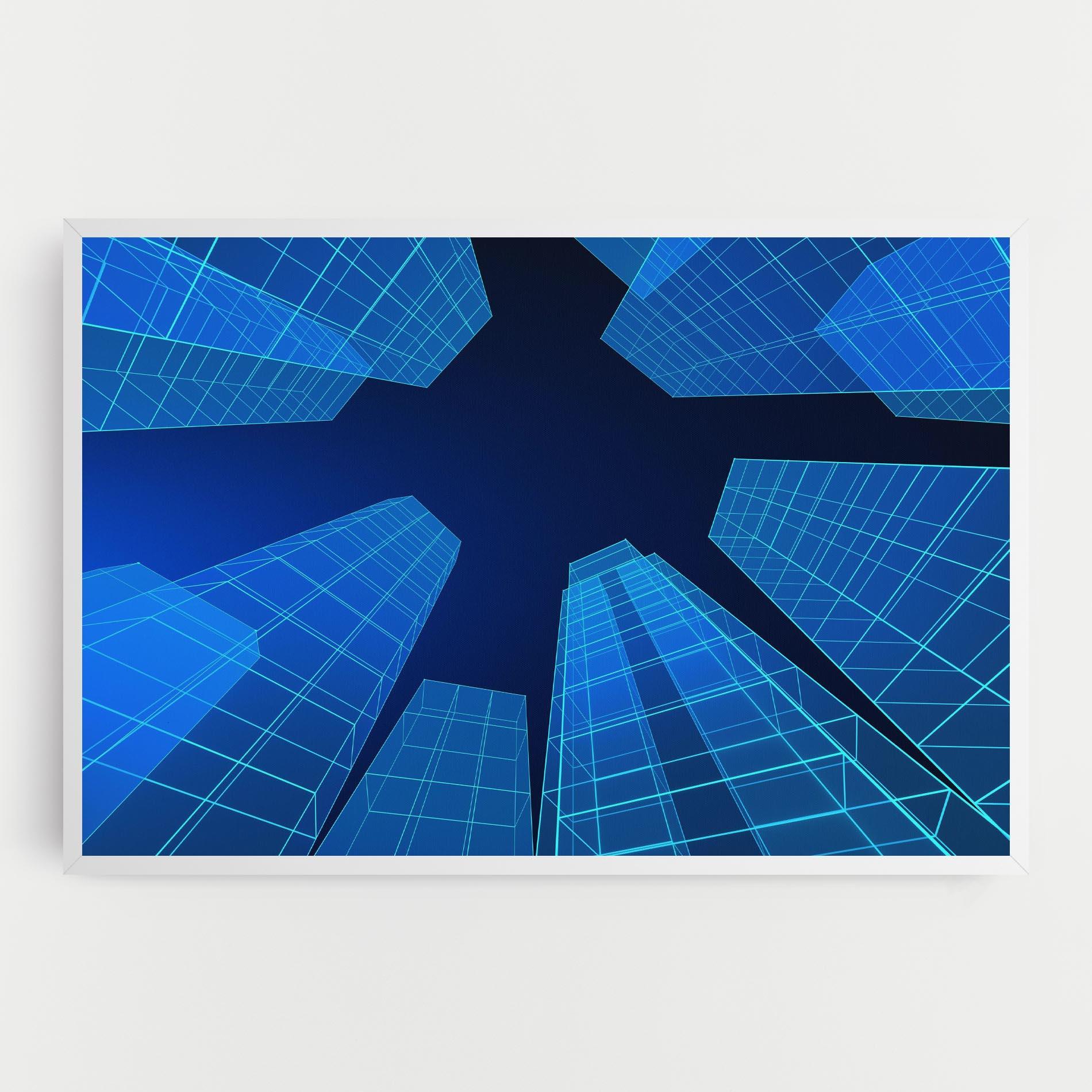 Vászonkép Blue Buildings mockup 0