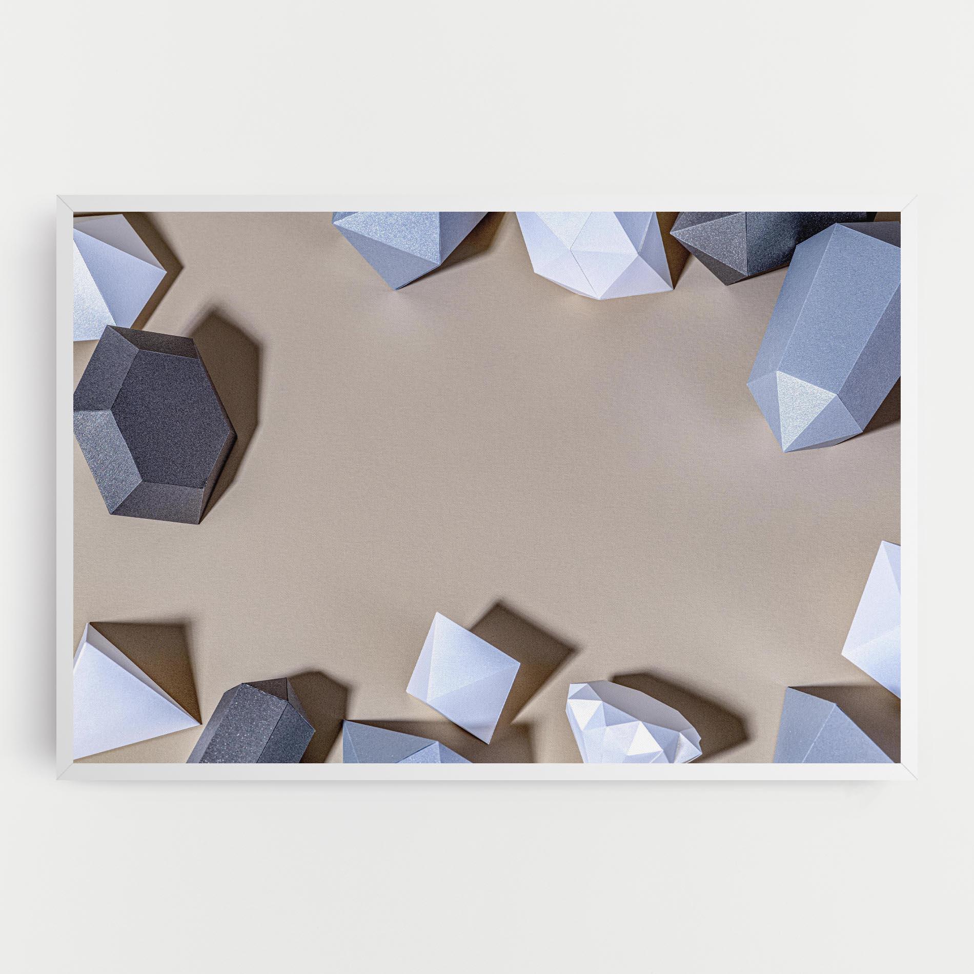 Vászonkép Geometric 3d Shapes mockup 0