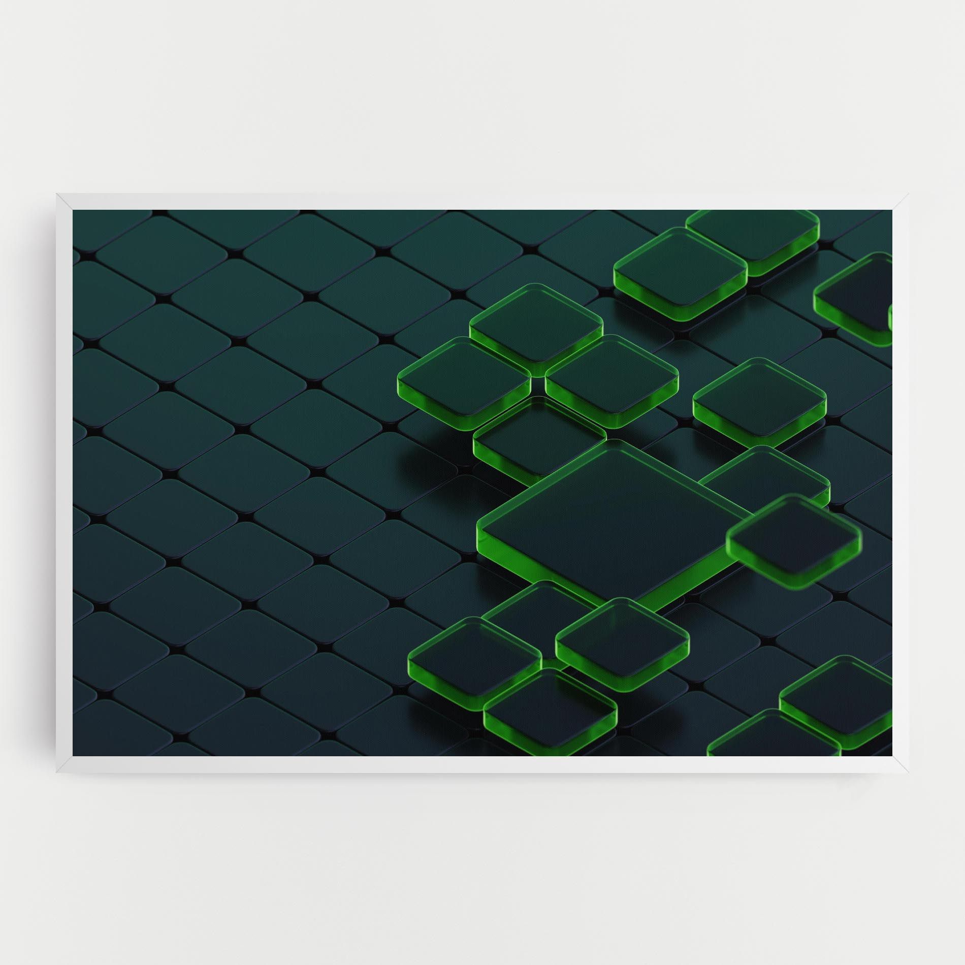 Green Square Floating mockup 0