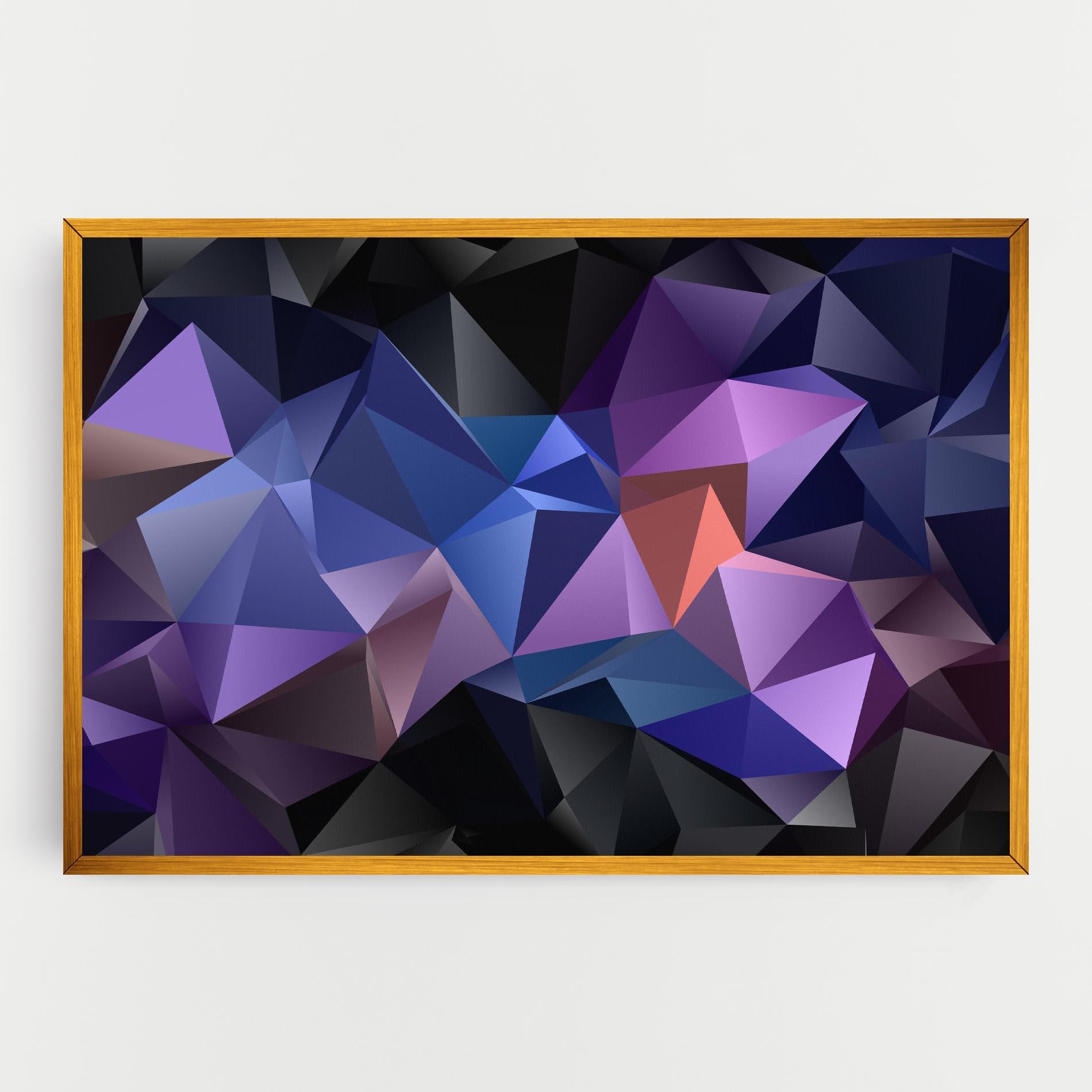 Vászonkép Black Purple Triangle mockup 0