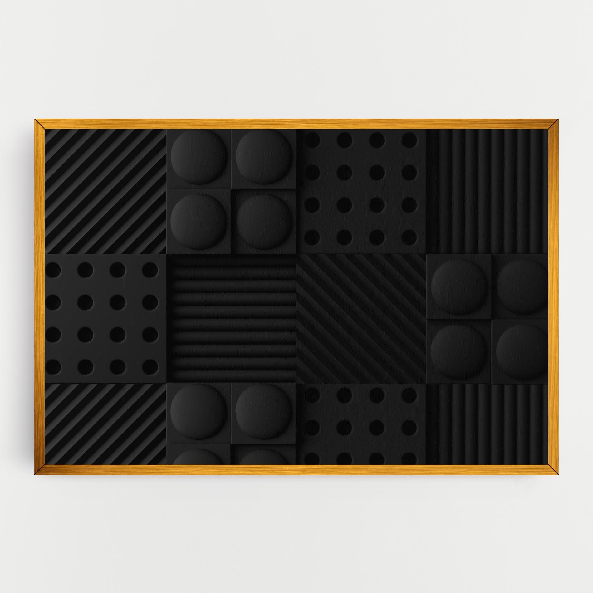 Vászonkép Black Square Circle mockup 0