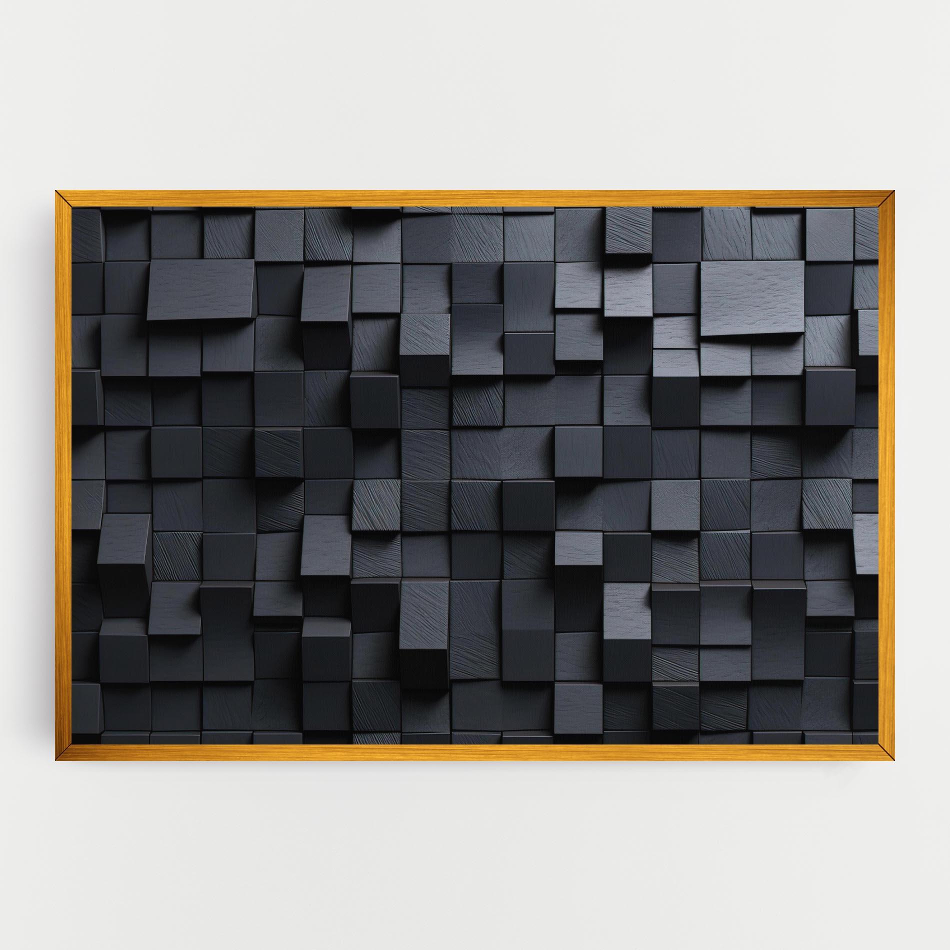 Vászonkép Black Square Pattern mockup 0