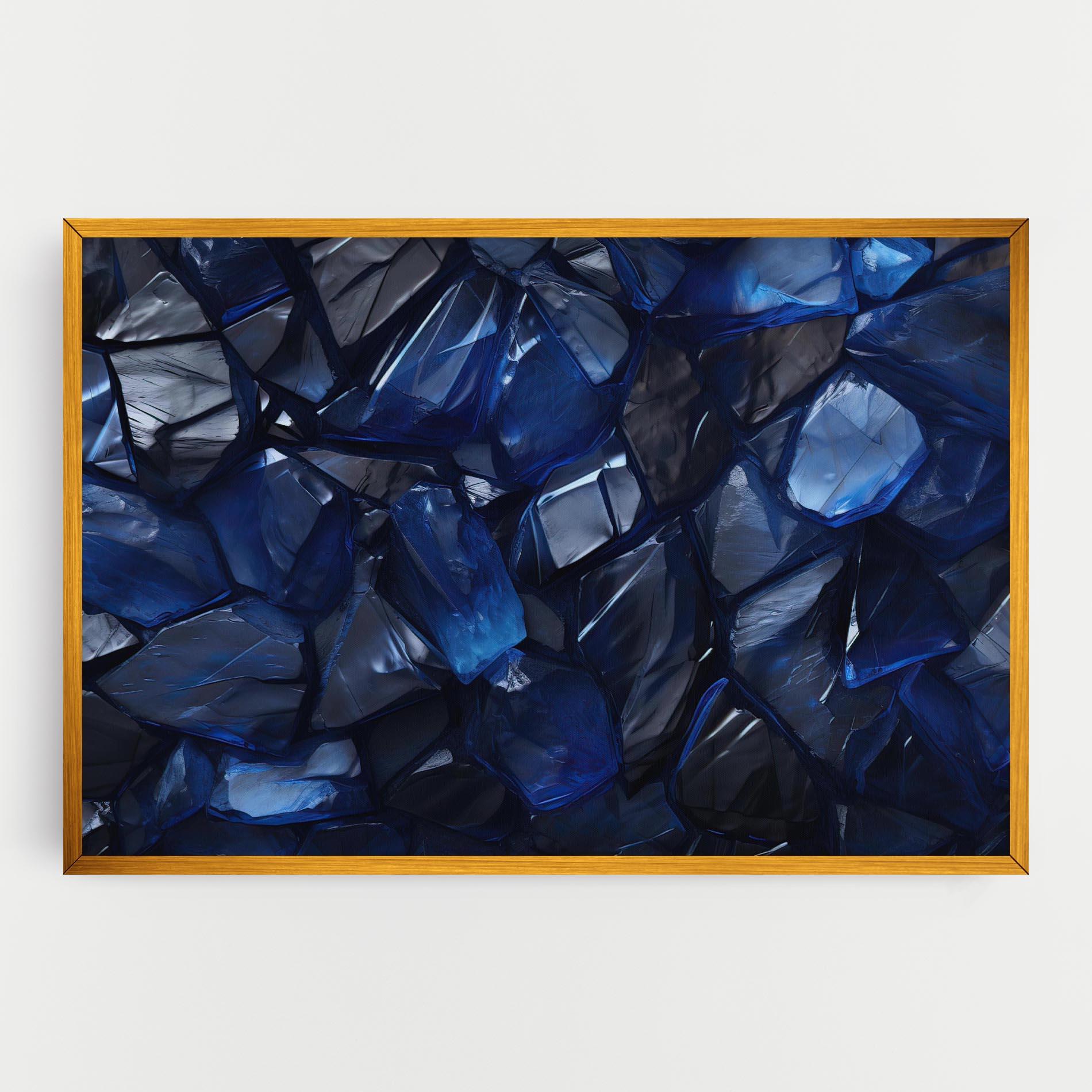 Vászonkép Blue Crystal Shape mockup 0
