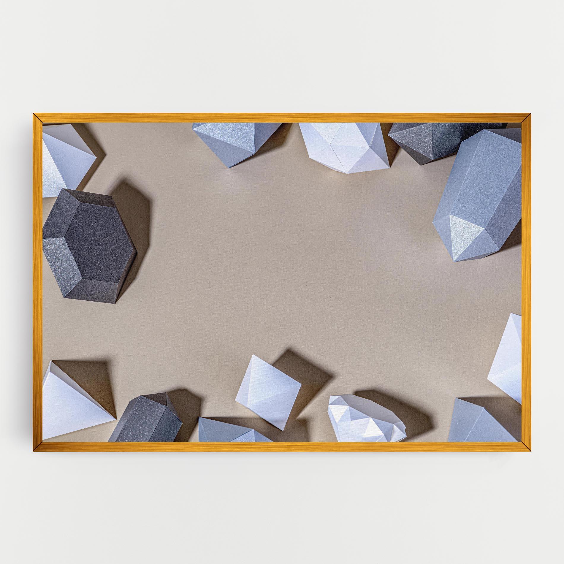 Vászonkép Geometric 3d Shapes mockup 0