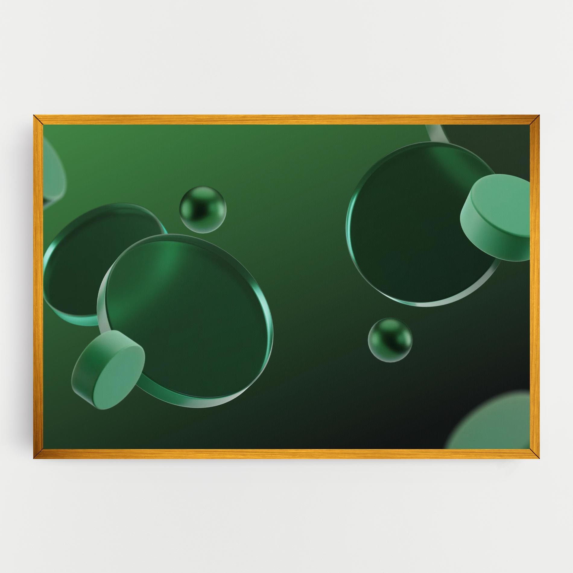 Green Circle Floating mockup 0