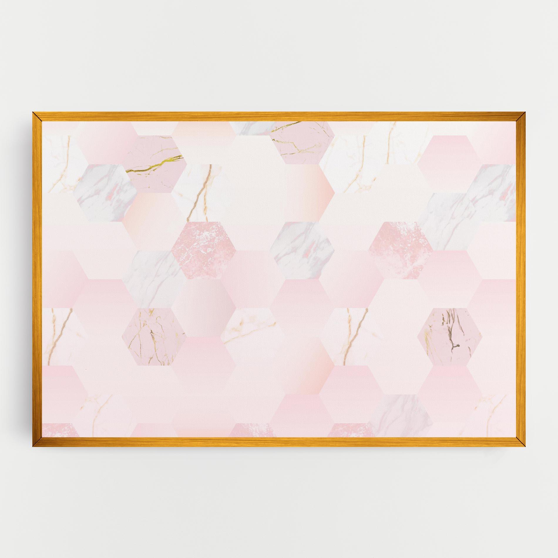 Vászonkép Pink Hexanon mockup 0