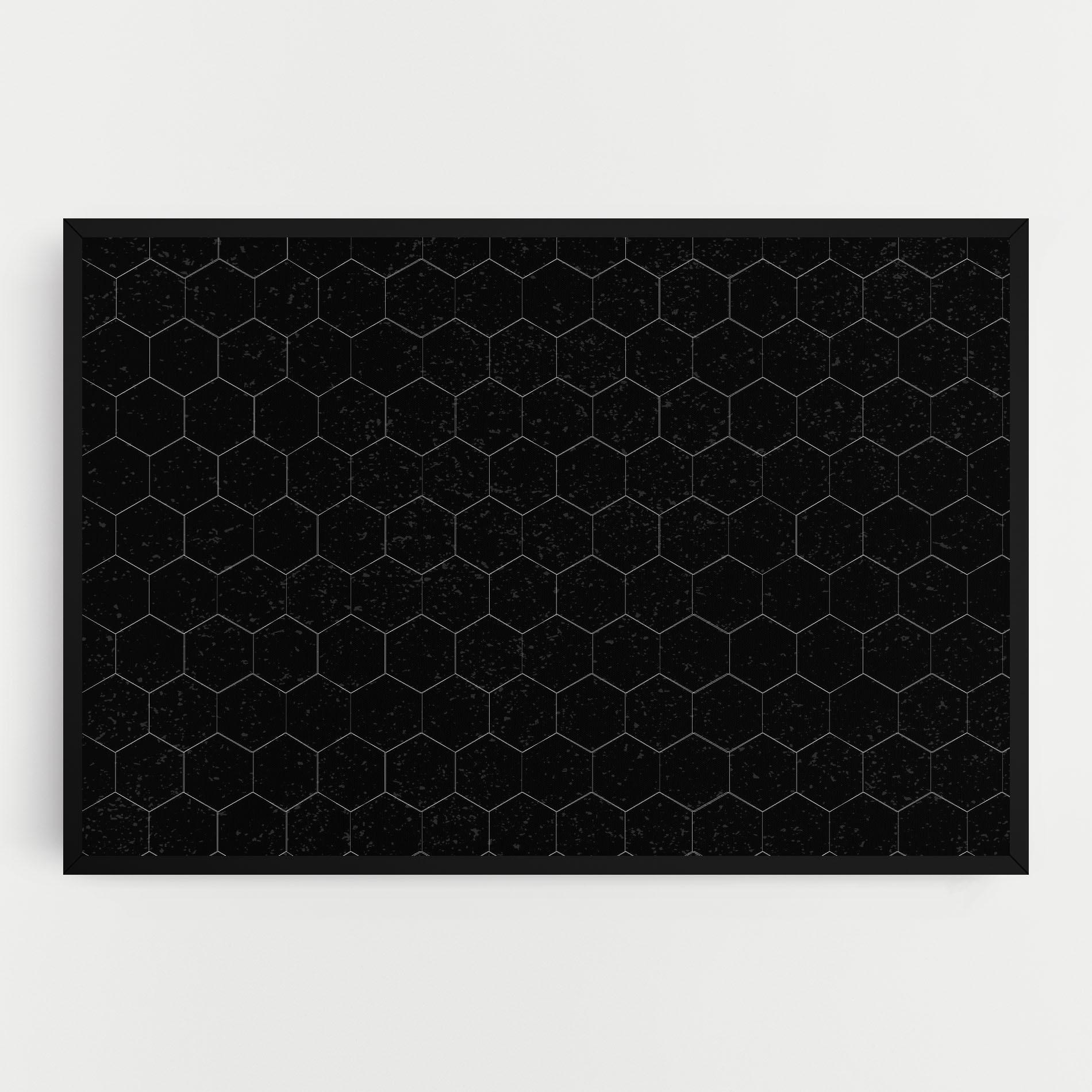 Vászonkép Black Hexagon mockup 0